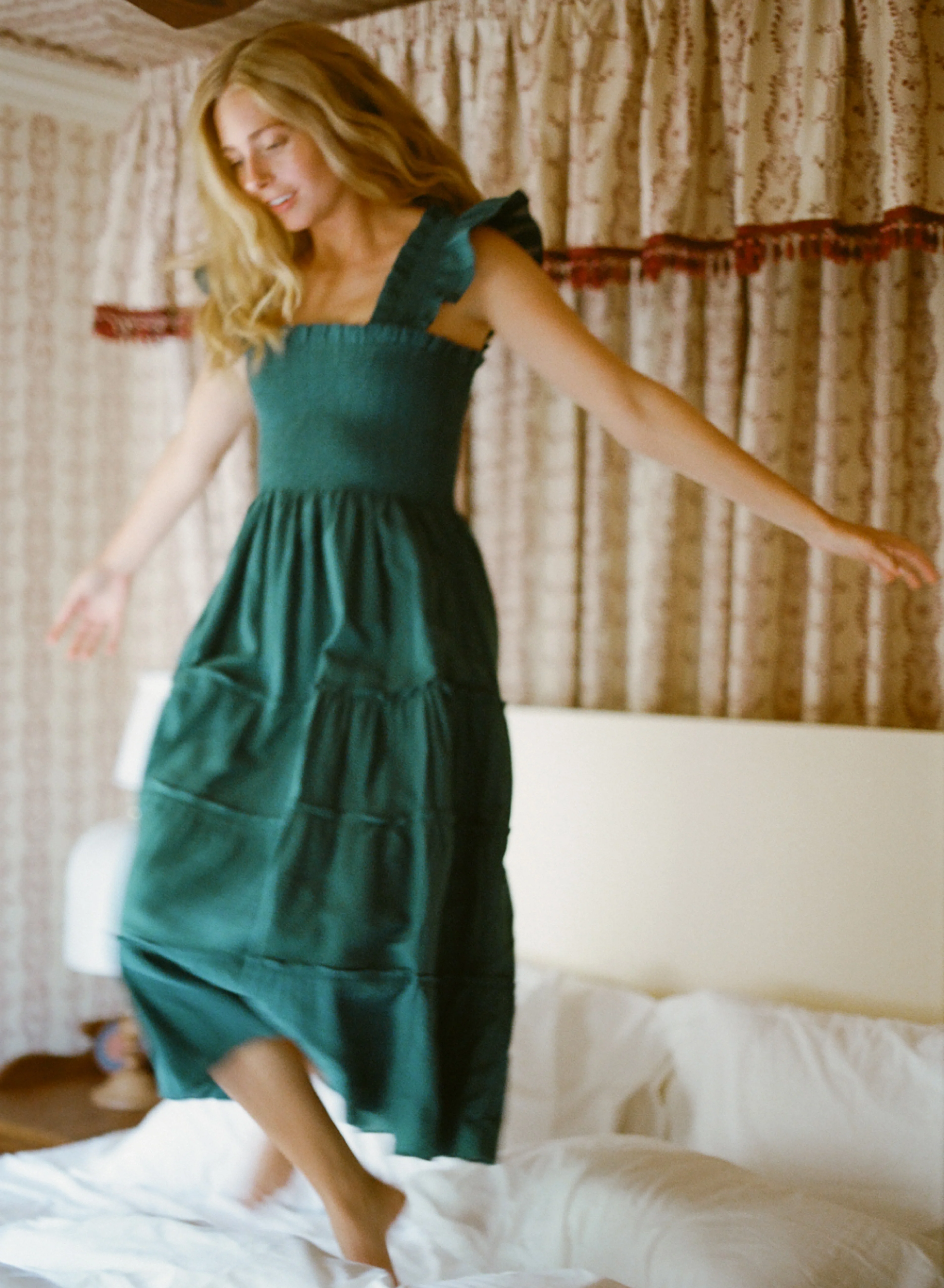The Ellie Nap Dress - Midnight Green - Image 6