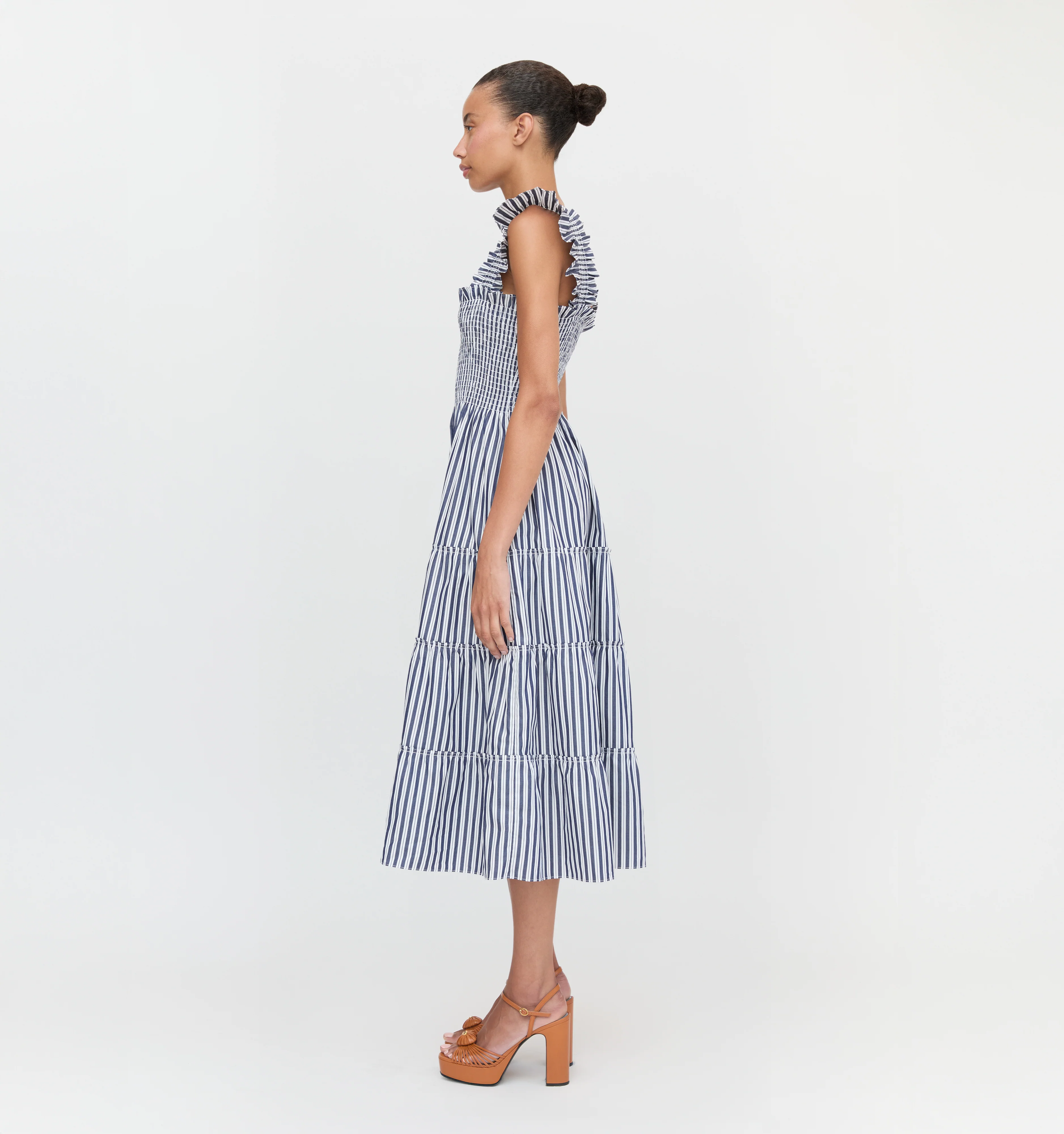 The Ellie Nap Dress - Navy Stripe - Image 3