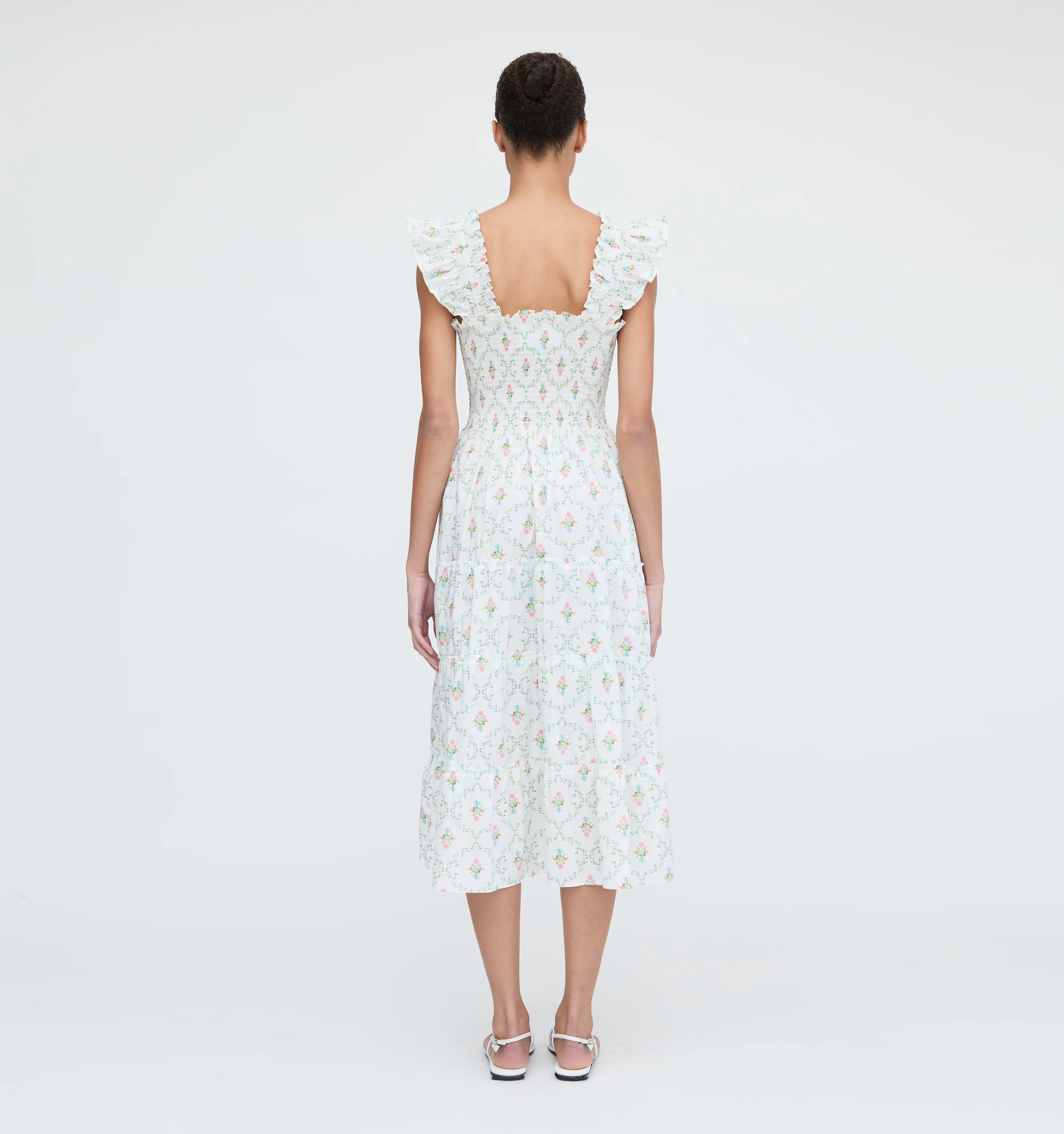 The Ellie Nap Dress - Pastel Trellis - Image 3