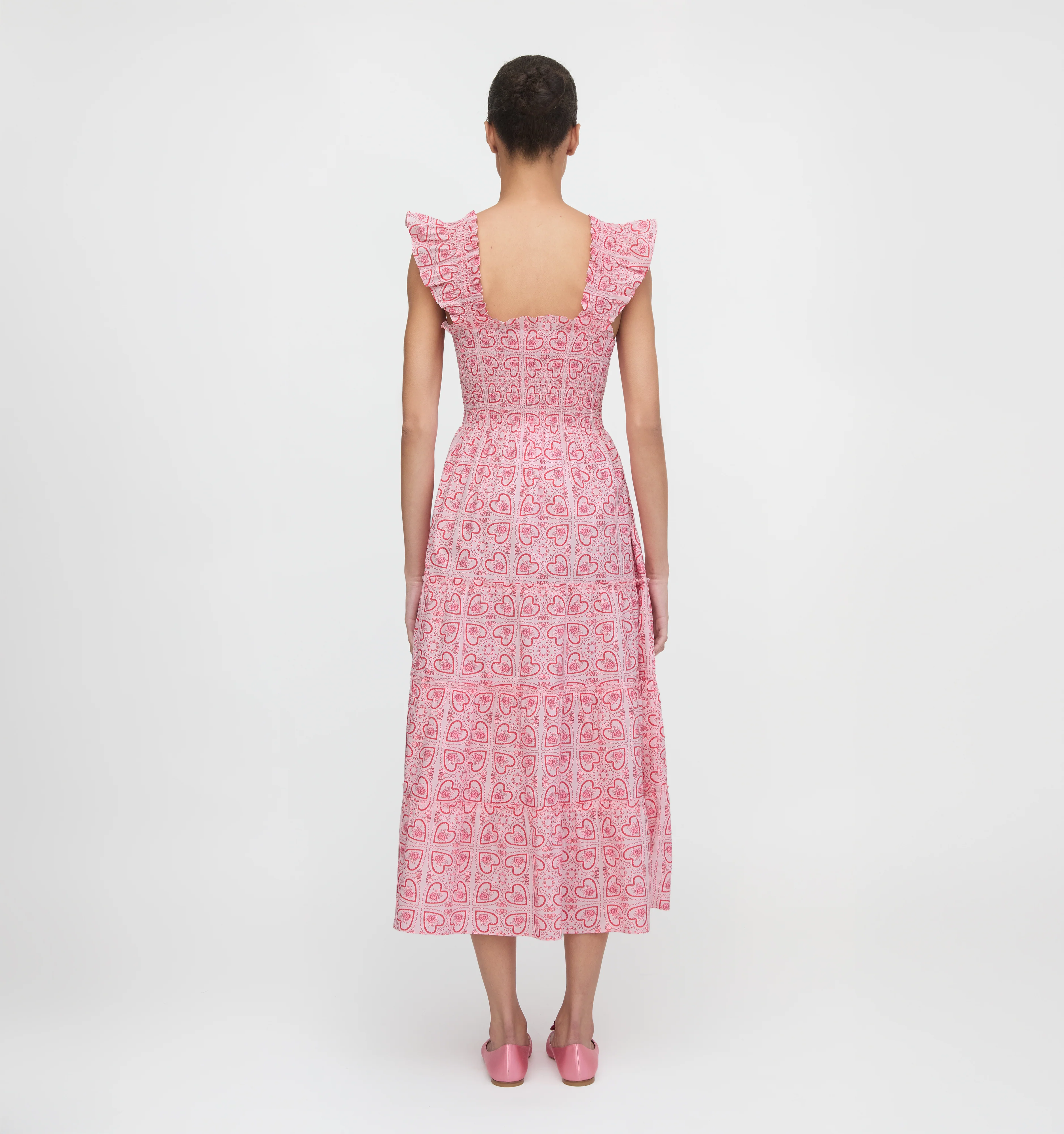 The Ellie Nap Dress - Red Patchwork Doily Heart - Image 4