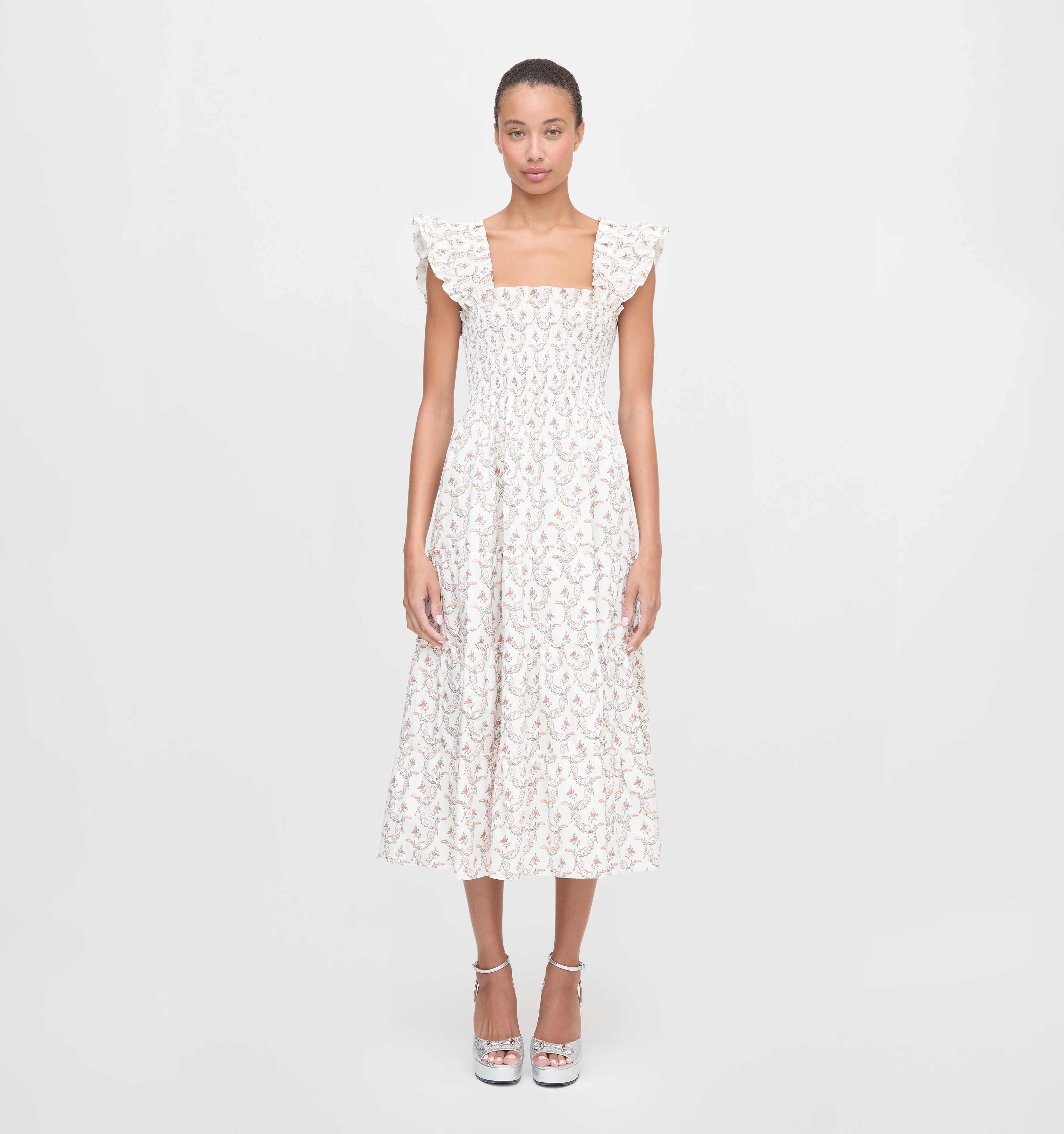The Ellie Nap Dress - Pink Ribbon Rose Ikat