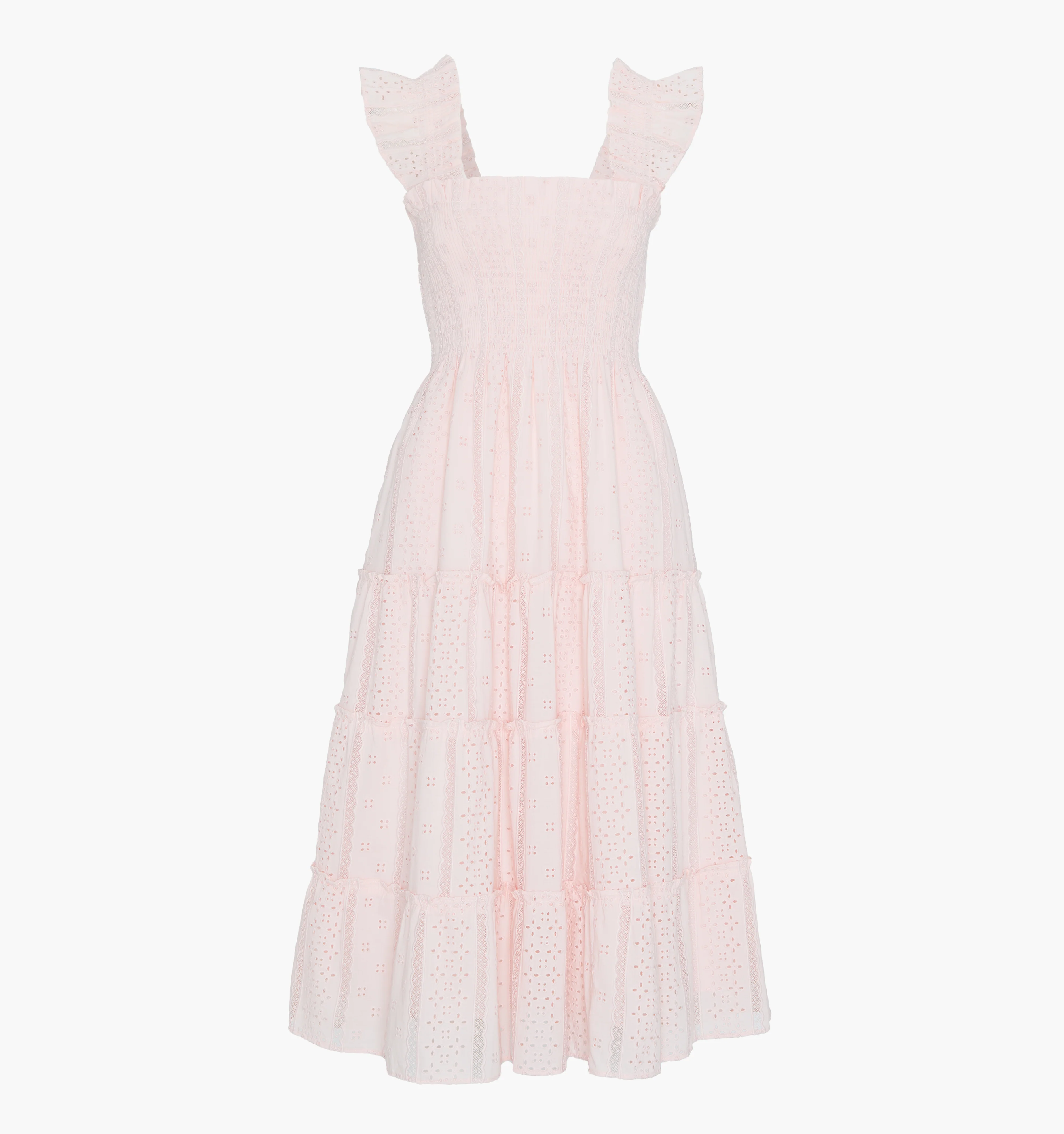 The Ellie Nap Dress - Pink Broderie Voile - Image 5
