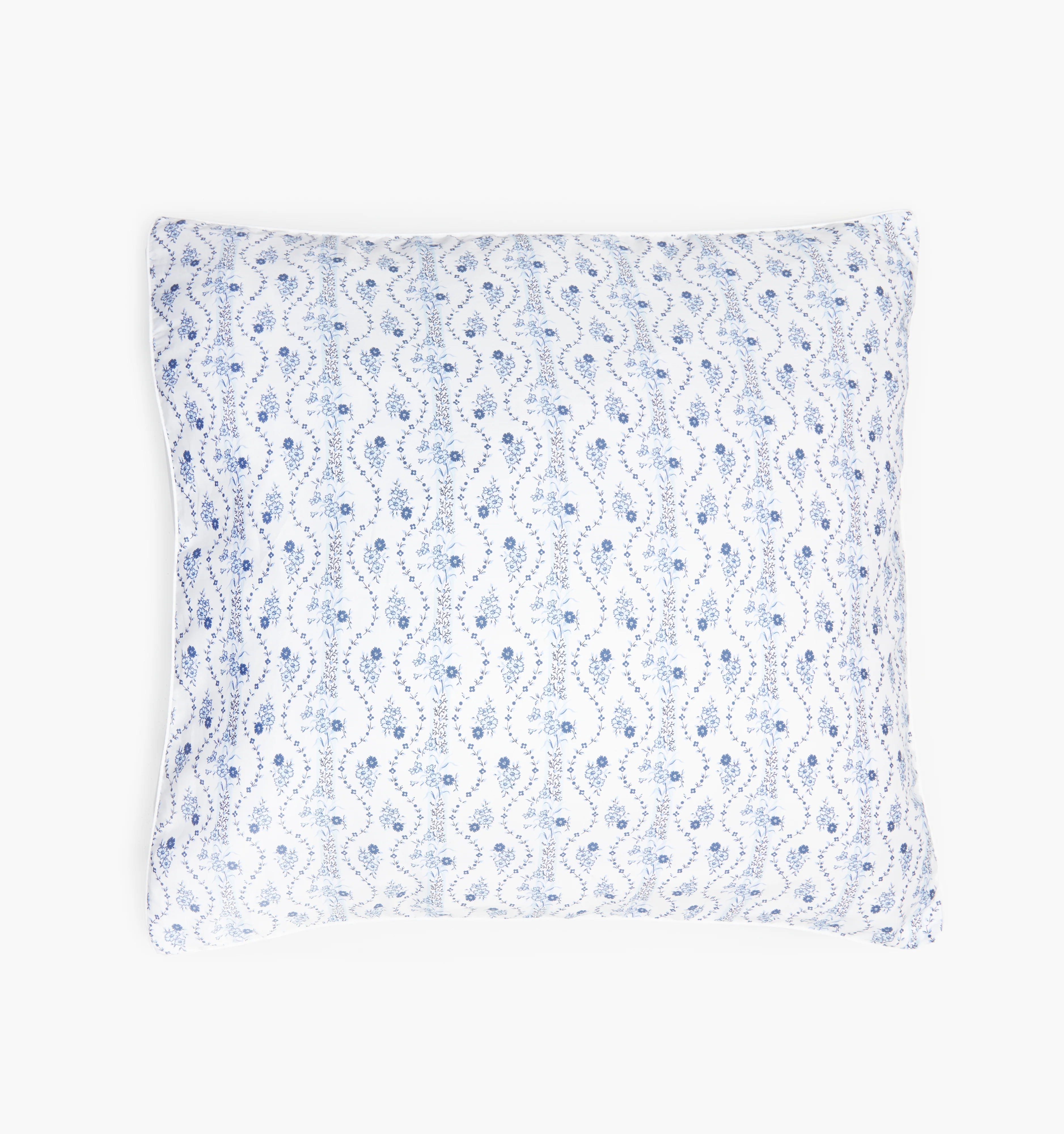 The Euro Sham - Blue Vine Stripe - Image 2