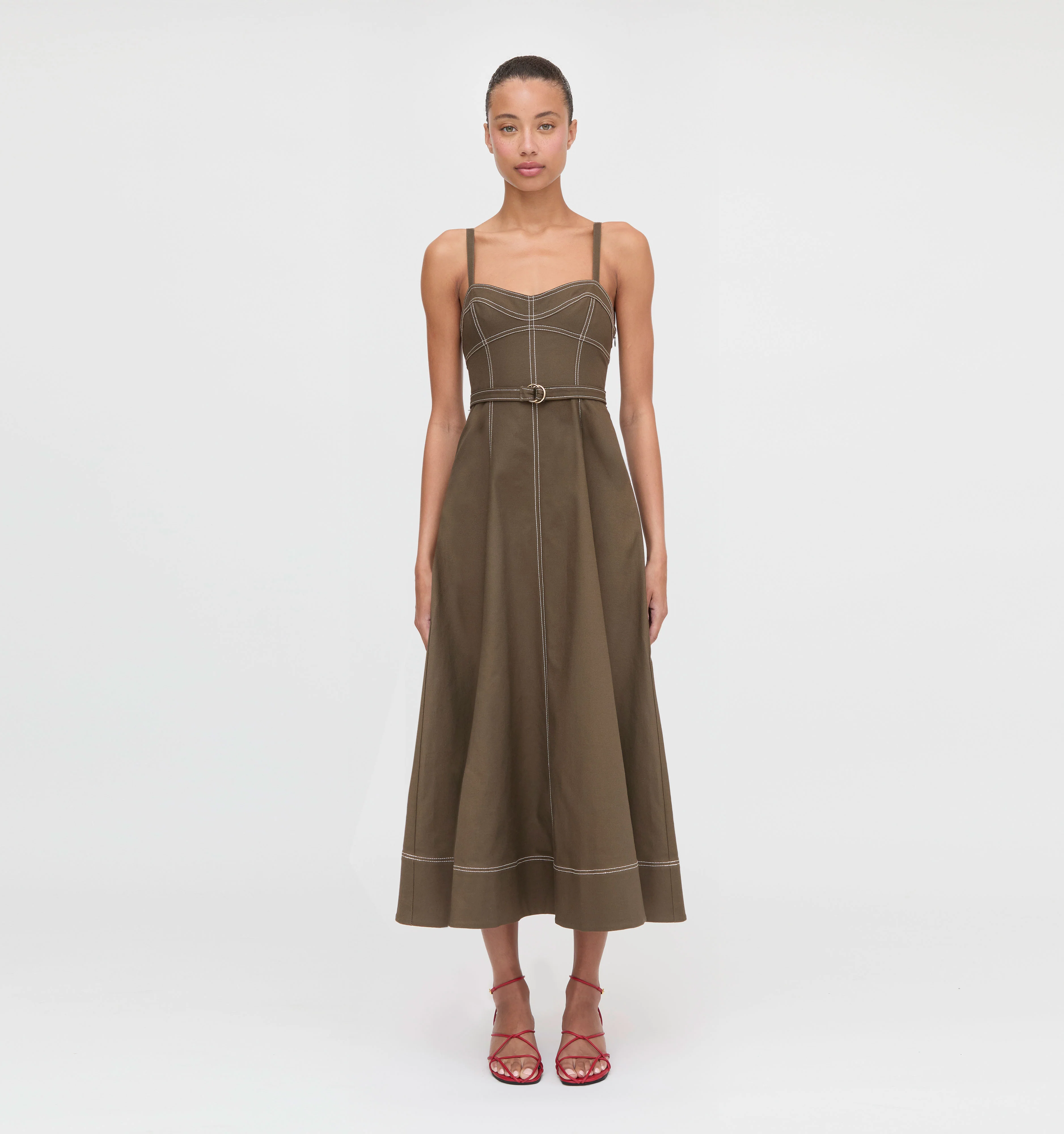 The Fiona Dress - Chocolate Twill - Image 3