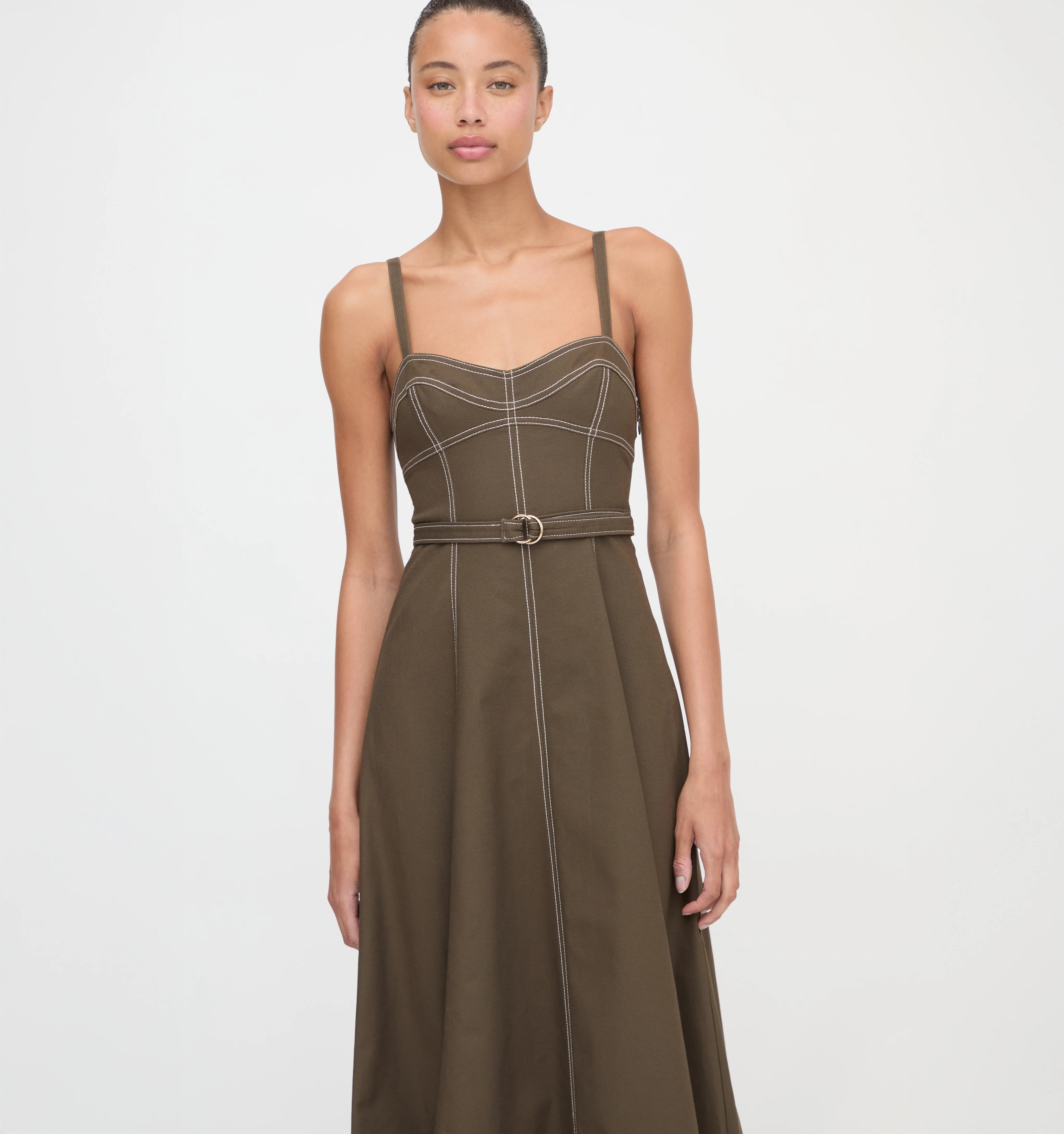 The Fiona Dress - Chocolate Twill - Image 4