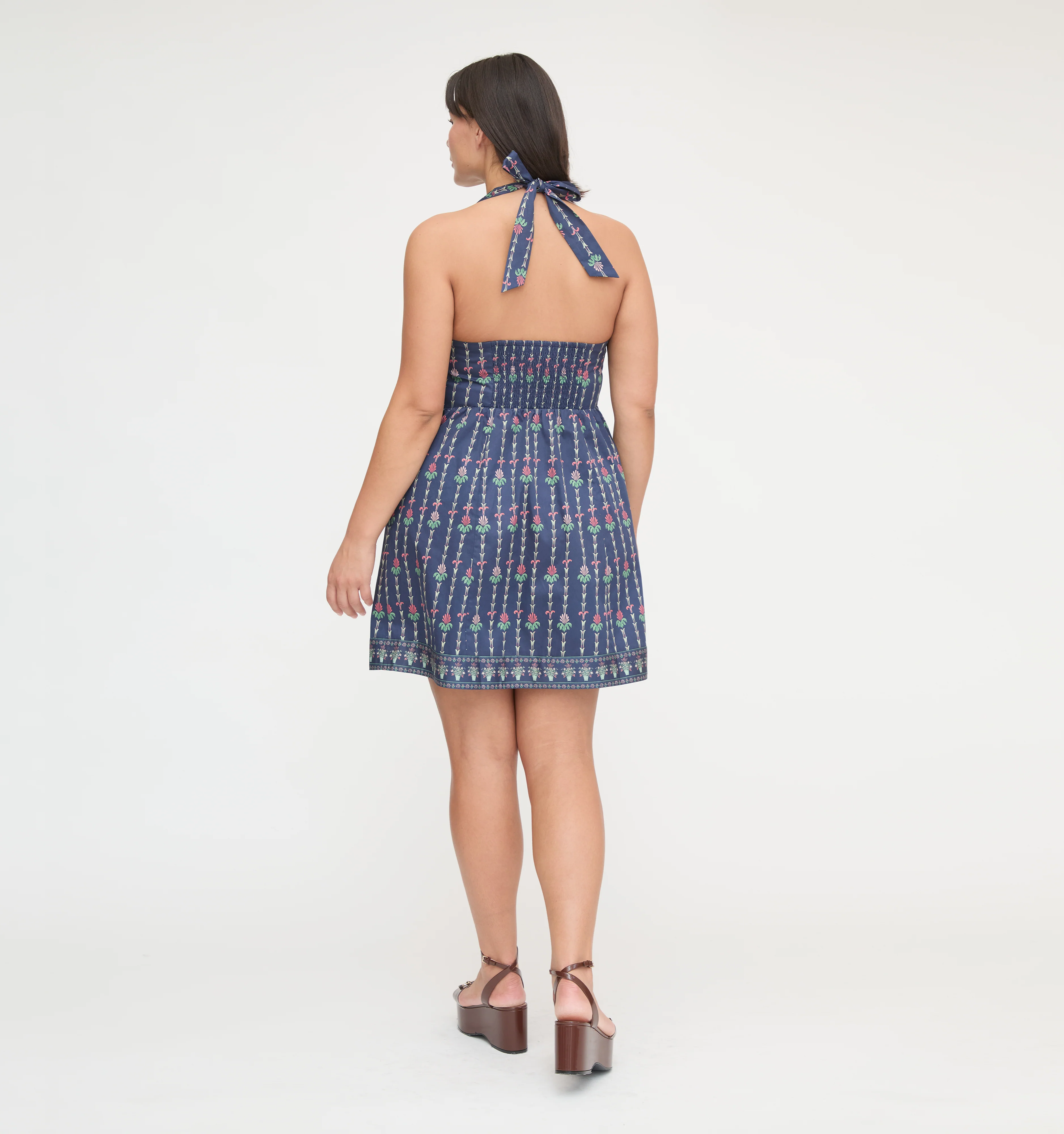 The Fleur Mini Dress - Navy Trailing Fern - Image 7