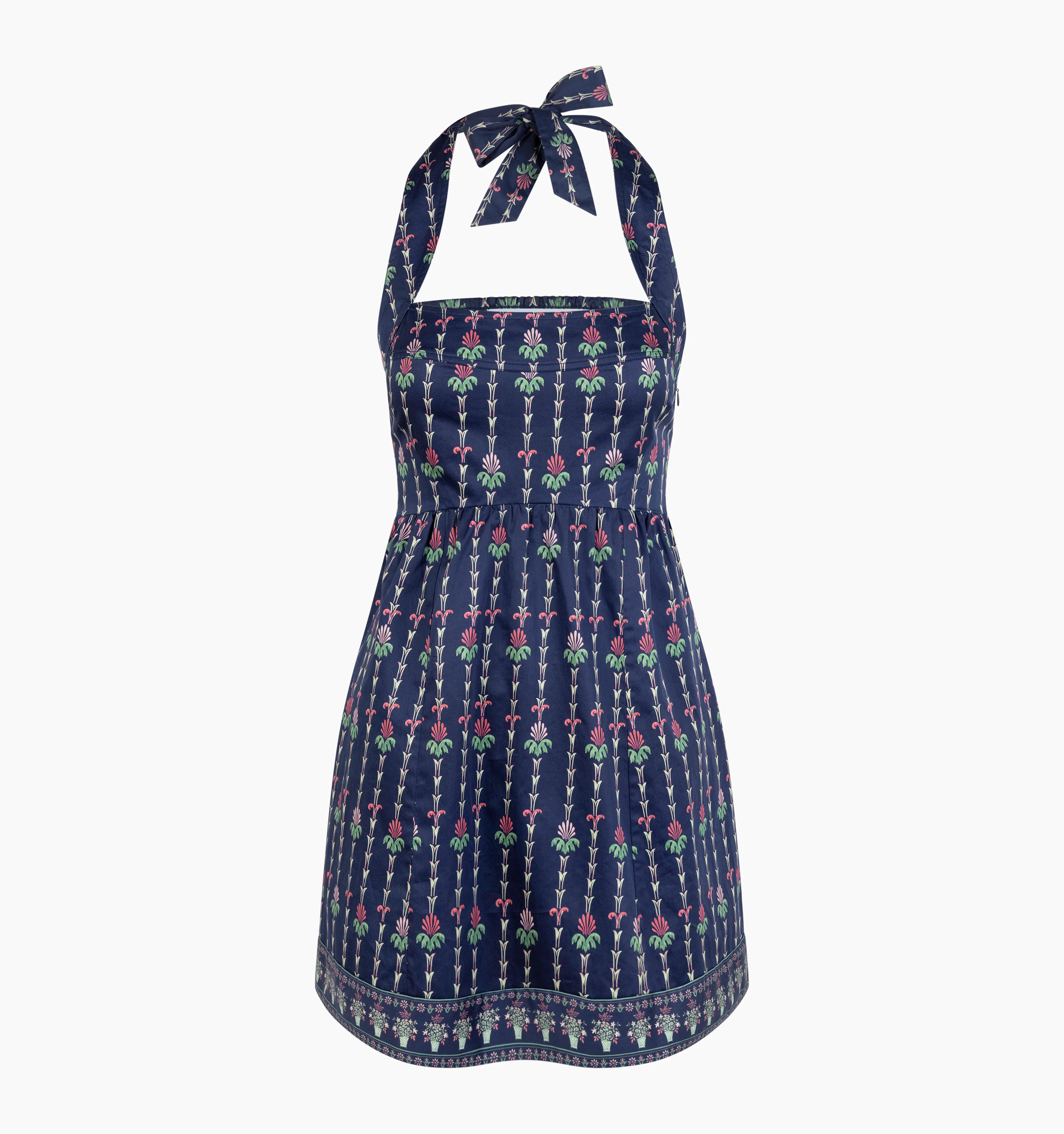 The Fleur Mini Dress - Navy Trailing Fern - Image 9