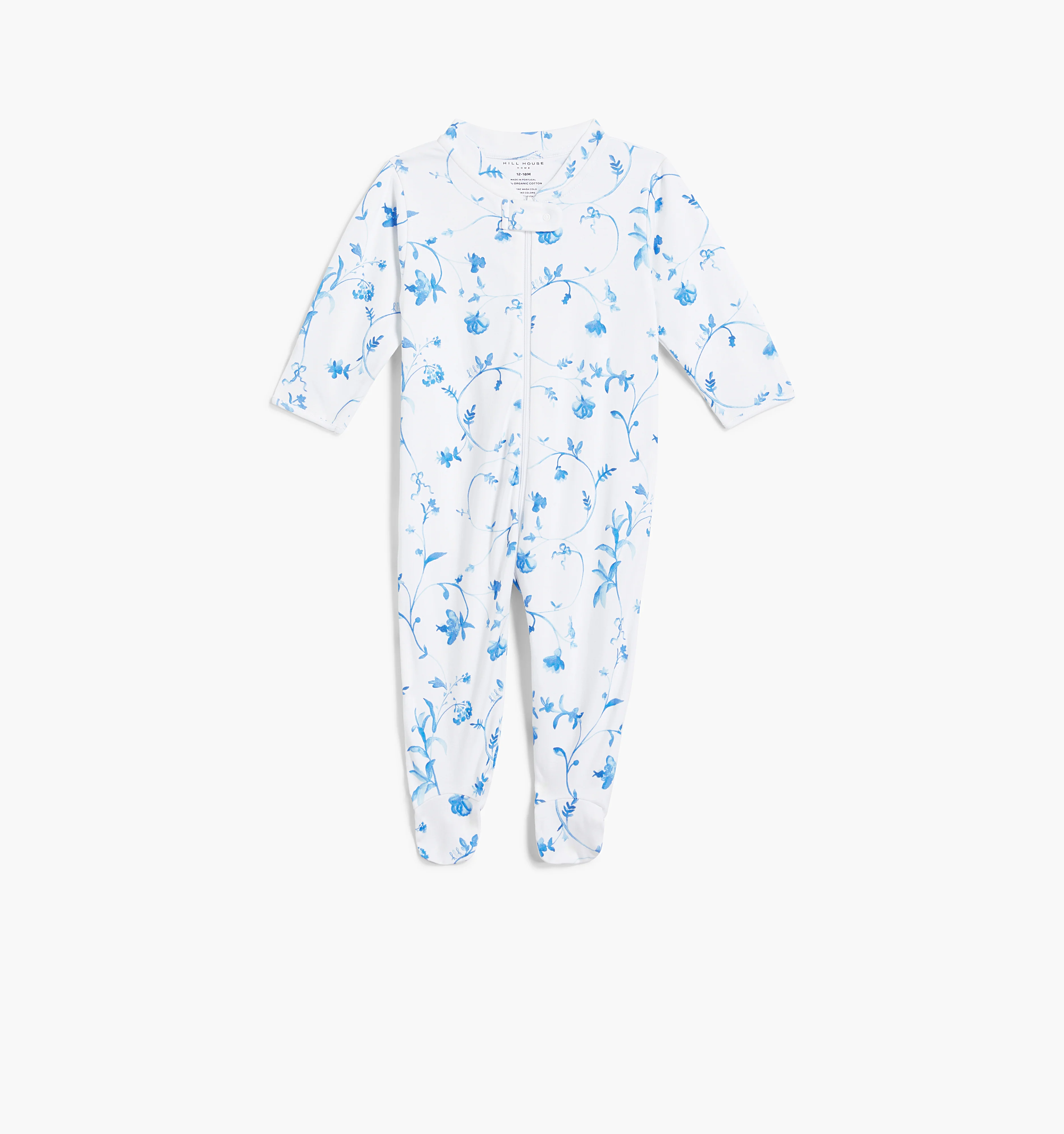 The Footie Pajama - Blue Botanical - Image 2