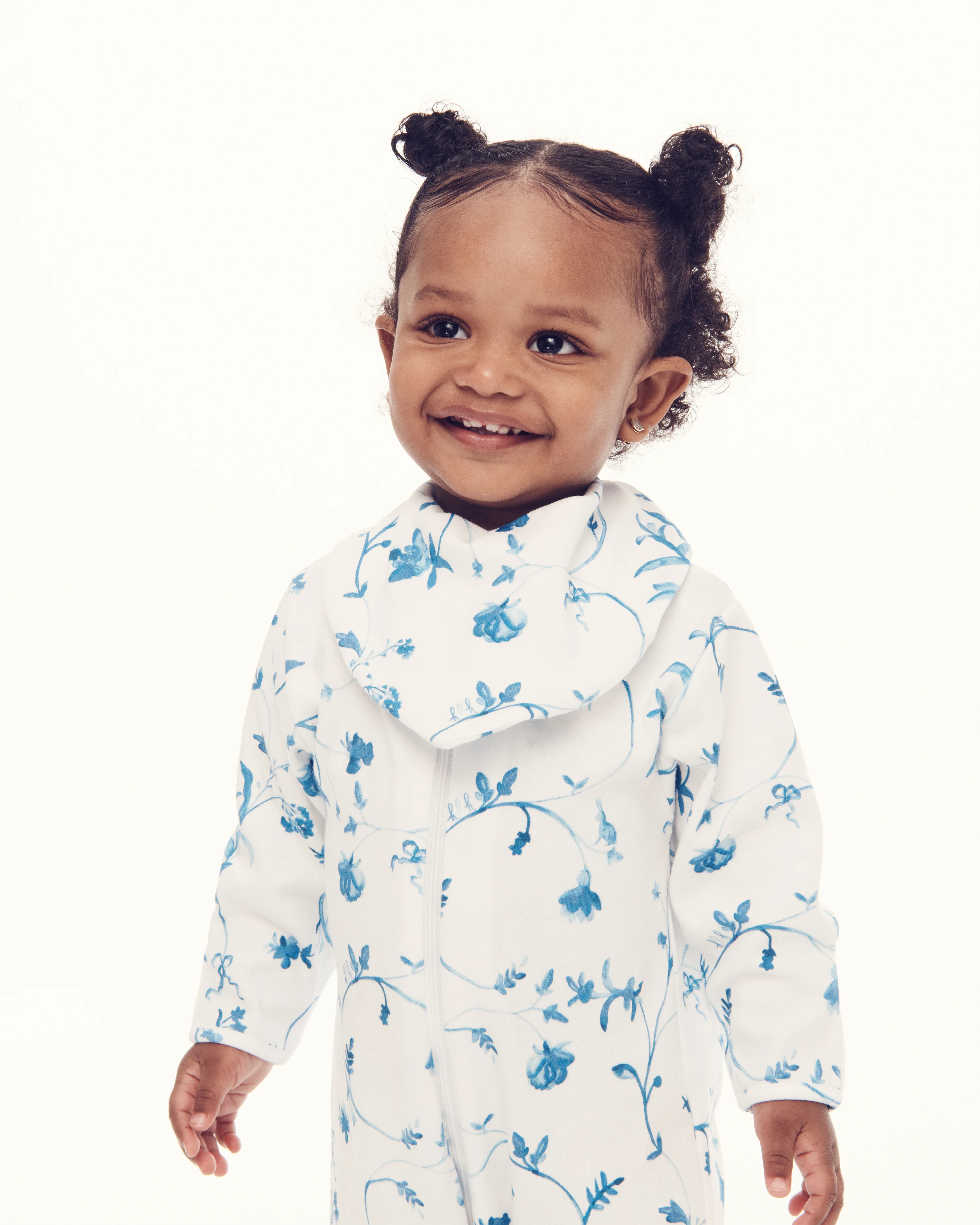 The Footie Pajama - Blue Botanical - Image 3