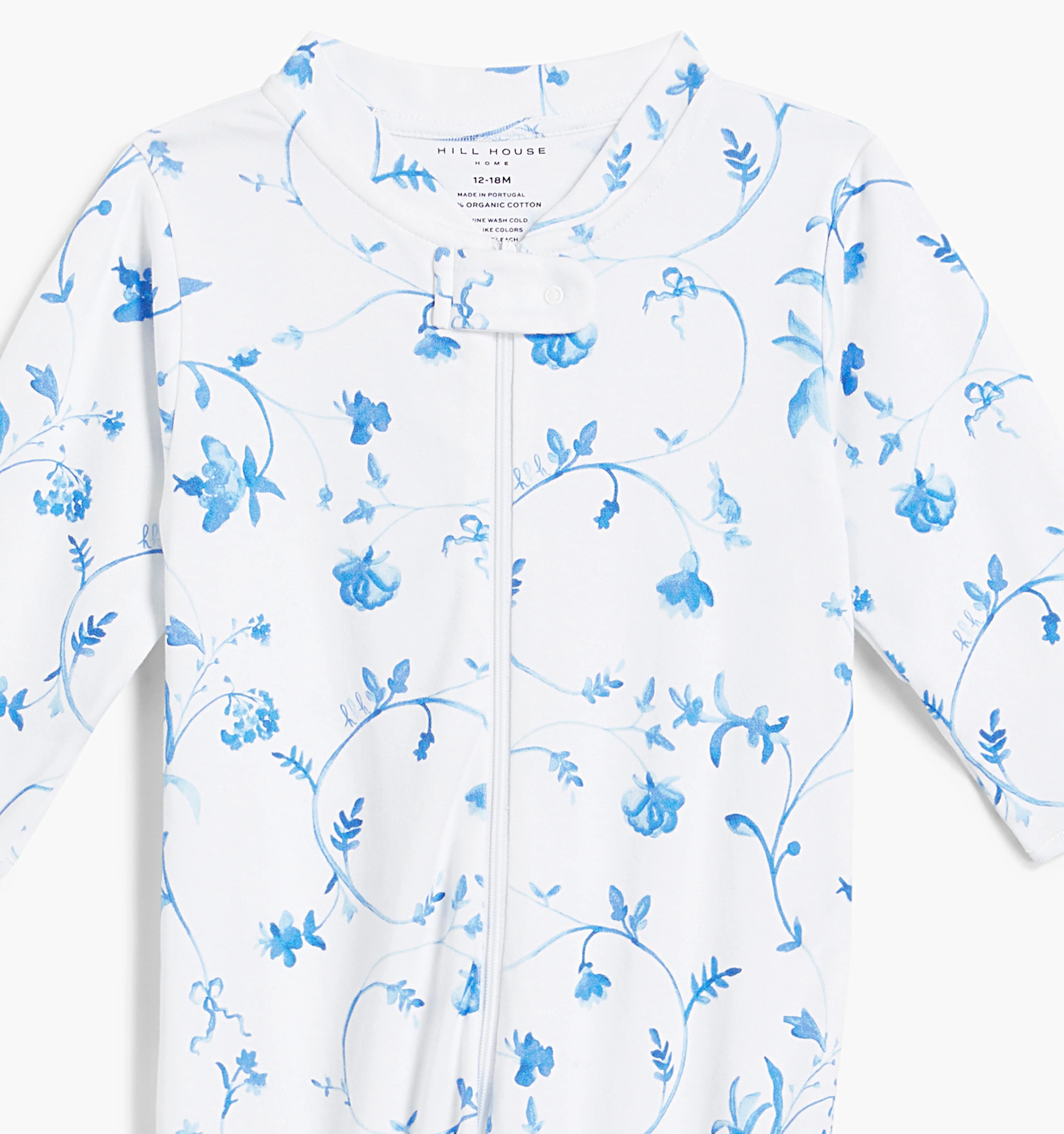 The Footie Pajama - Blue Botanical - Image 4