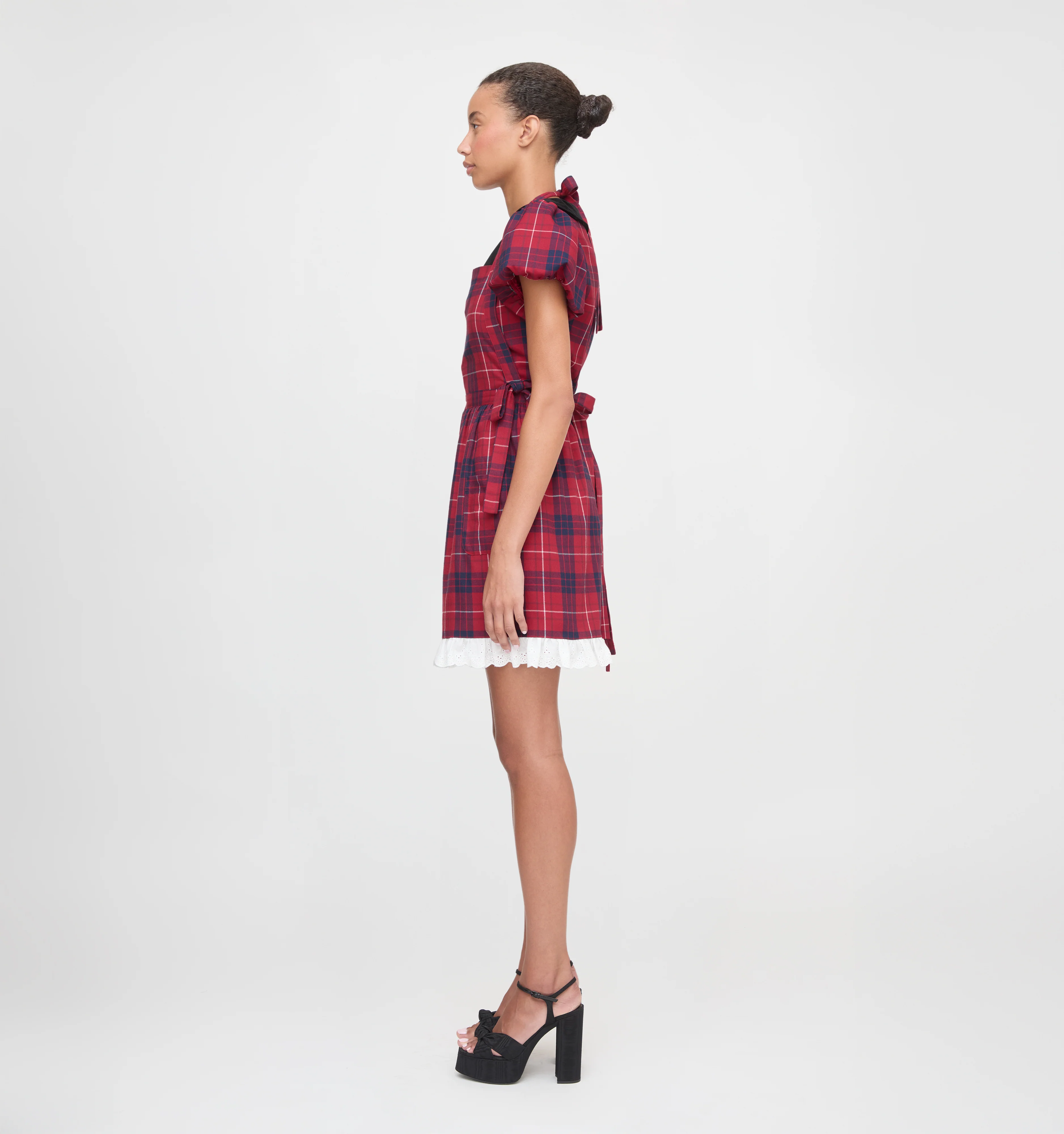 The Gardenia Apron - Cherry Tartan - Image 3