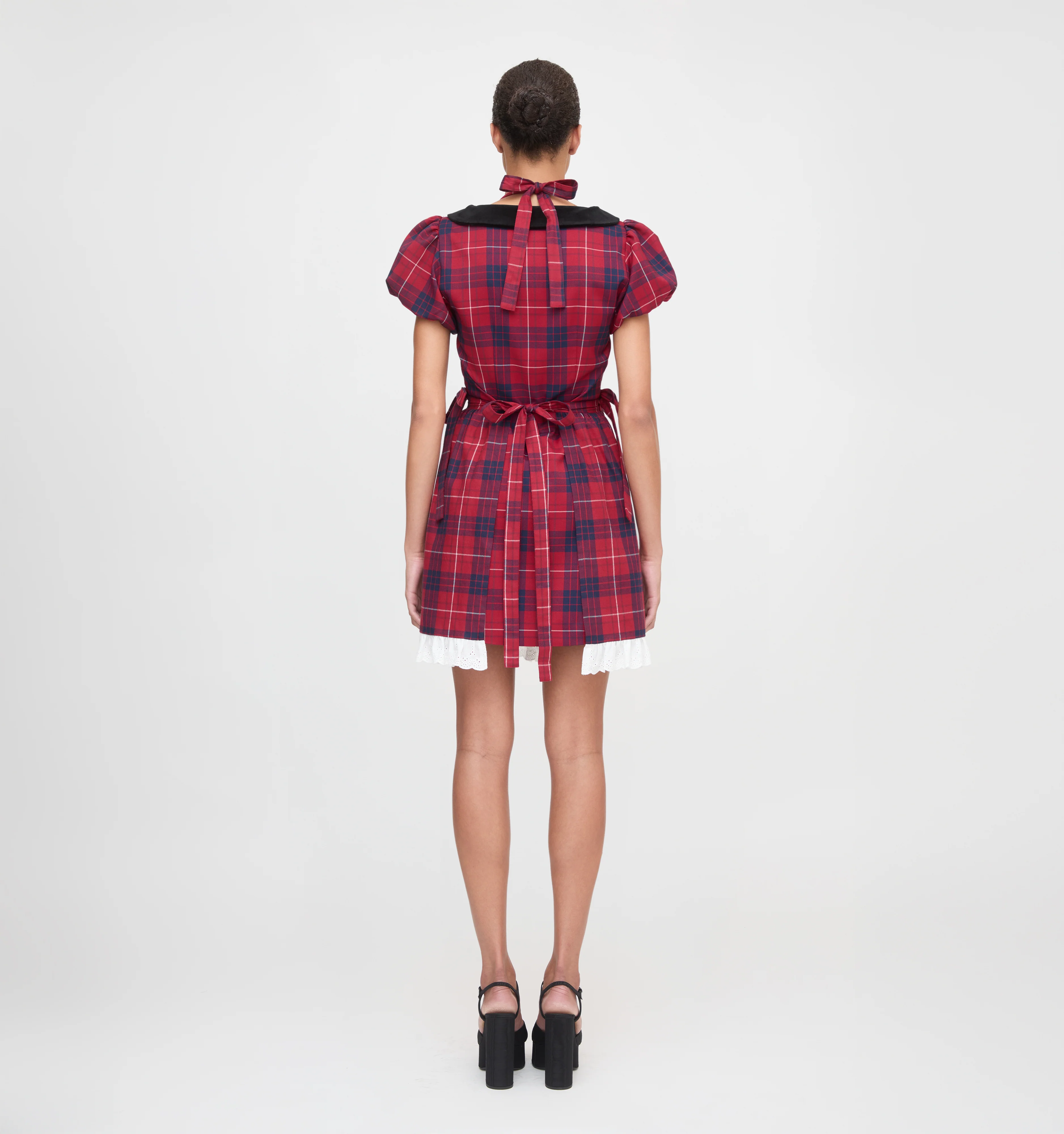 The Gardenia Apron - Cherry Tartan - Image 4
