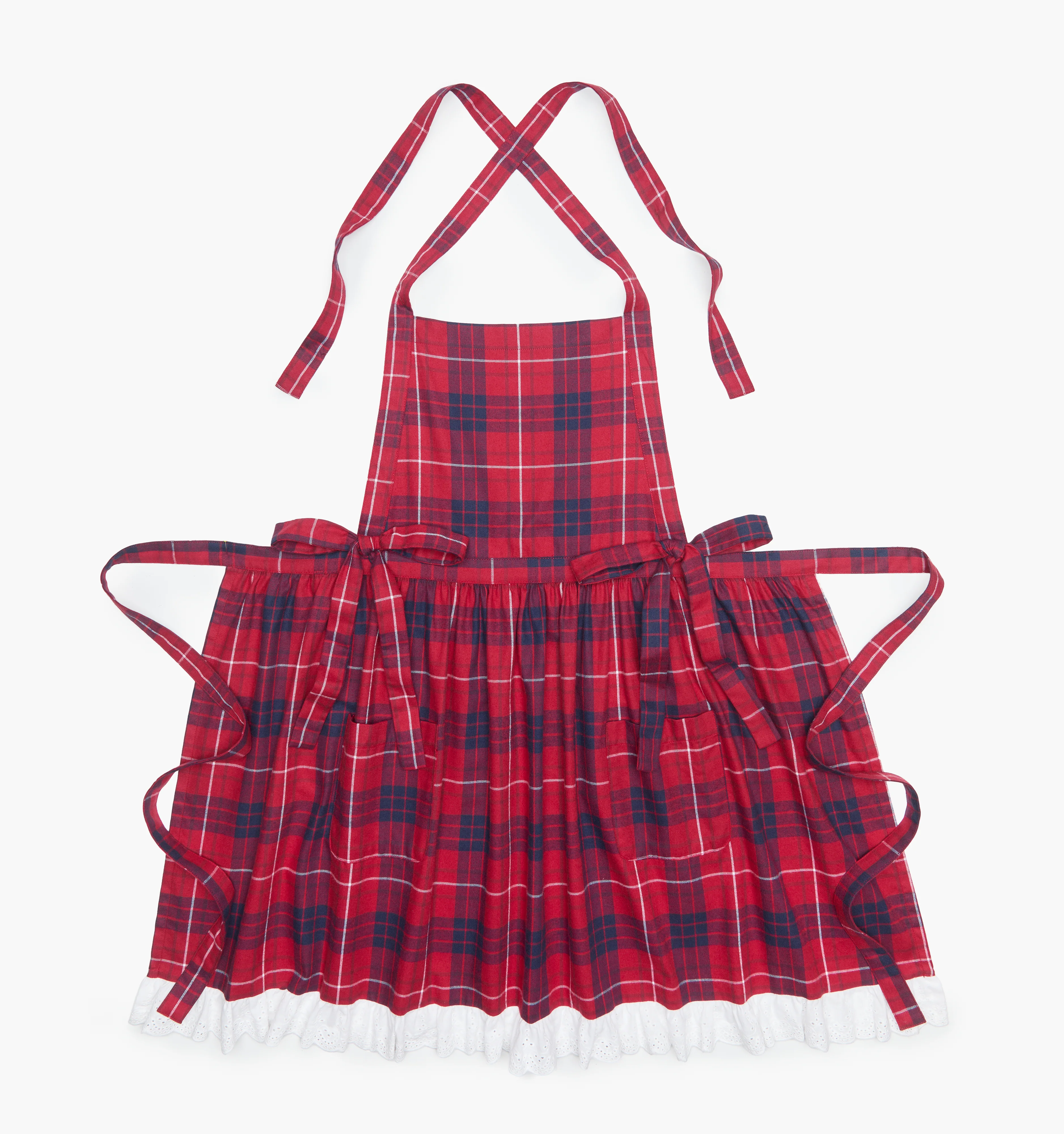 The Gardenia Apron - Cherry Tartan - Image 5
