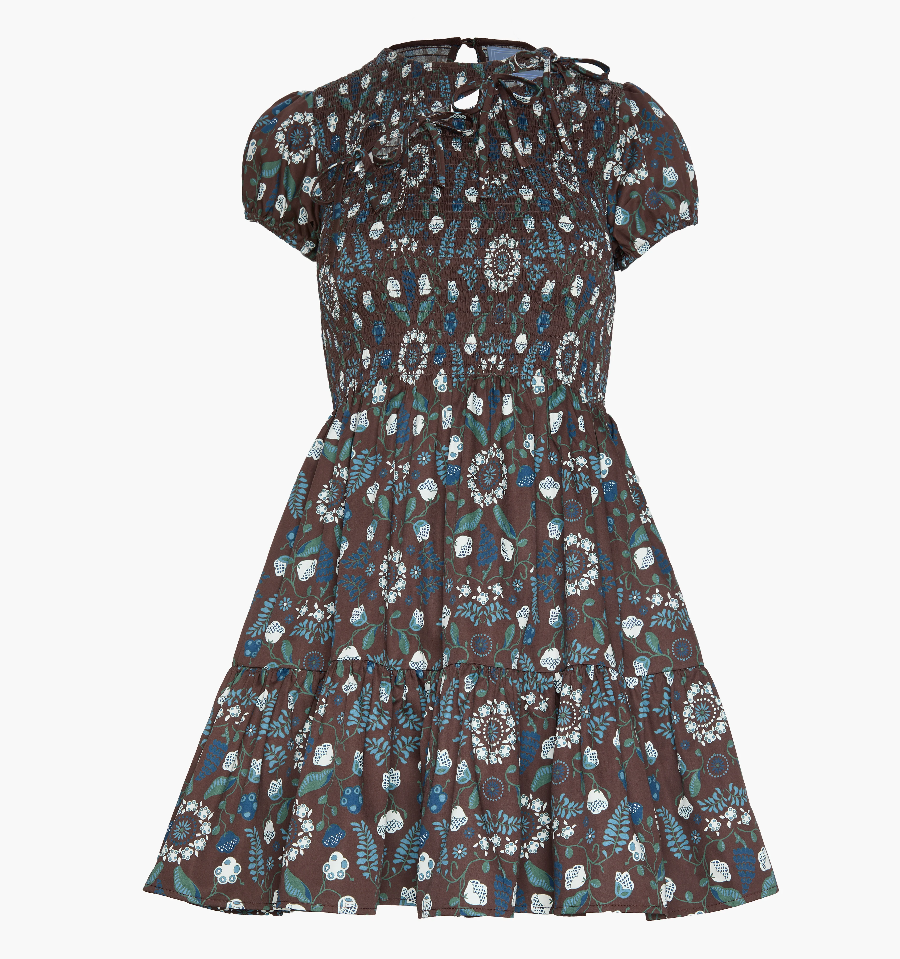 The Gia Mini Nap Dress - Chocolate Swedish Floral - Image 6