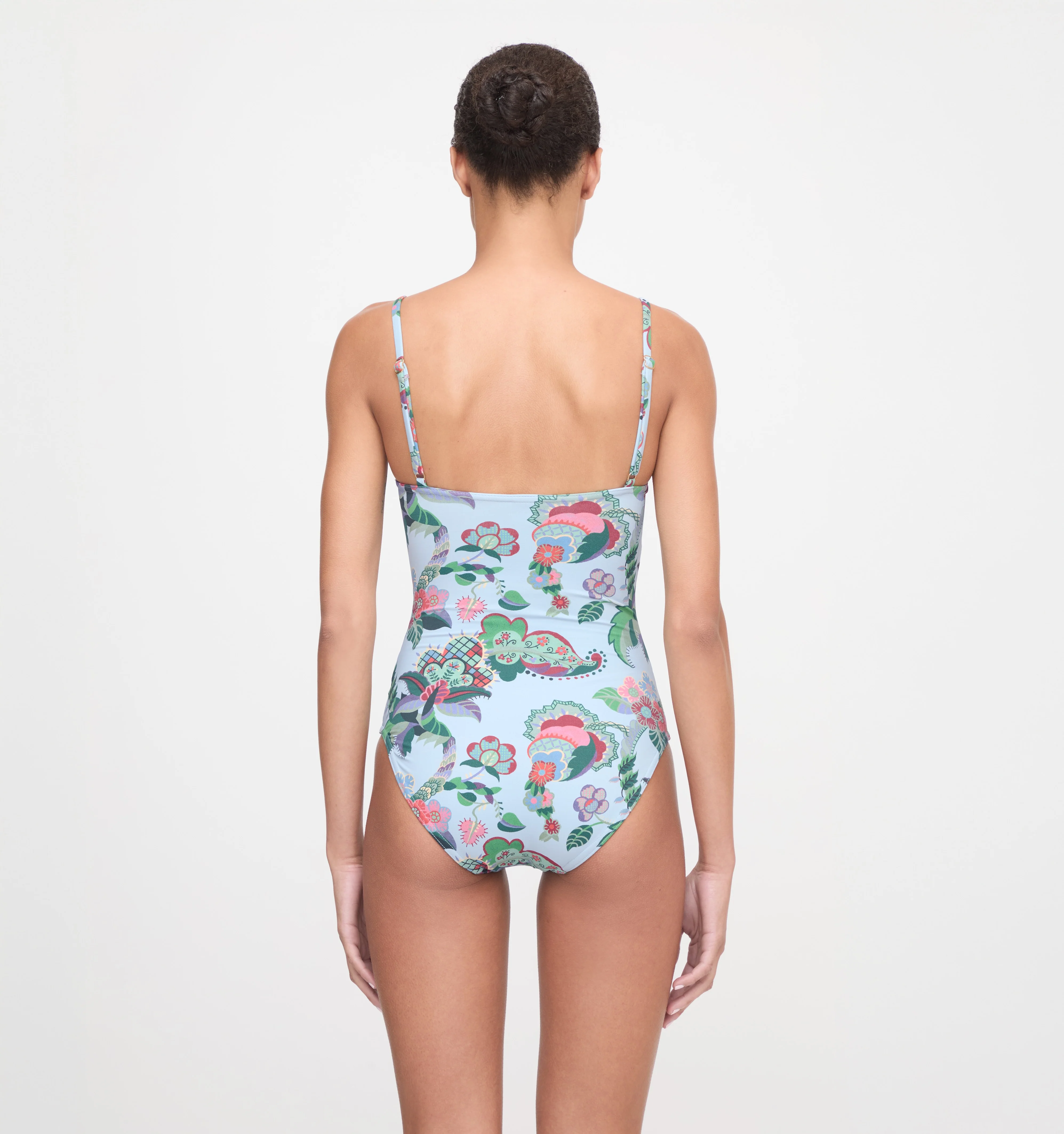 The Giana One Piece - Light Blue Jungle Floral - Image 3