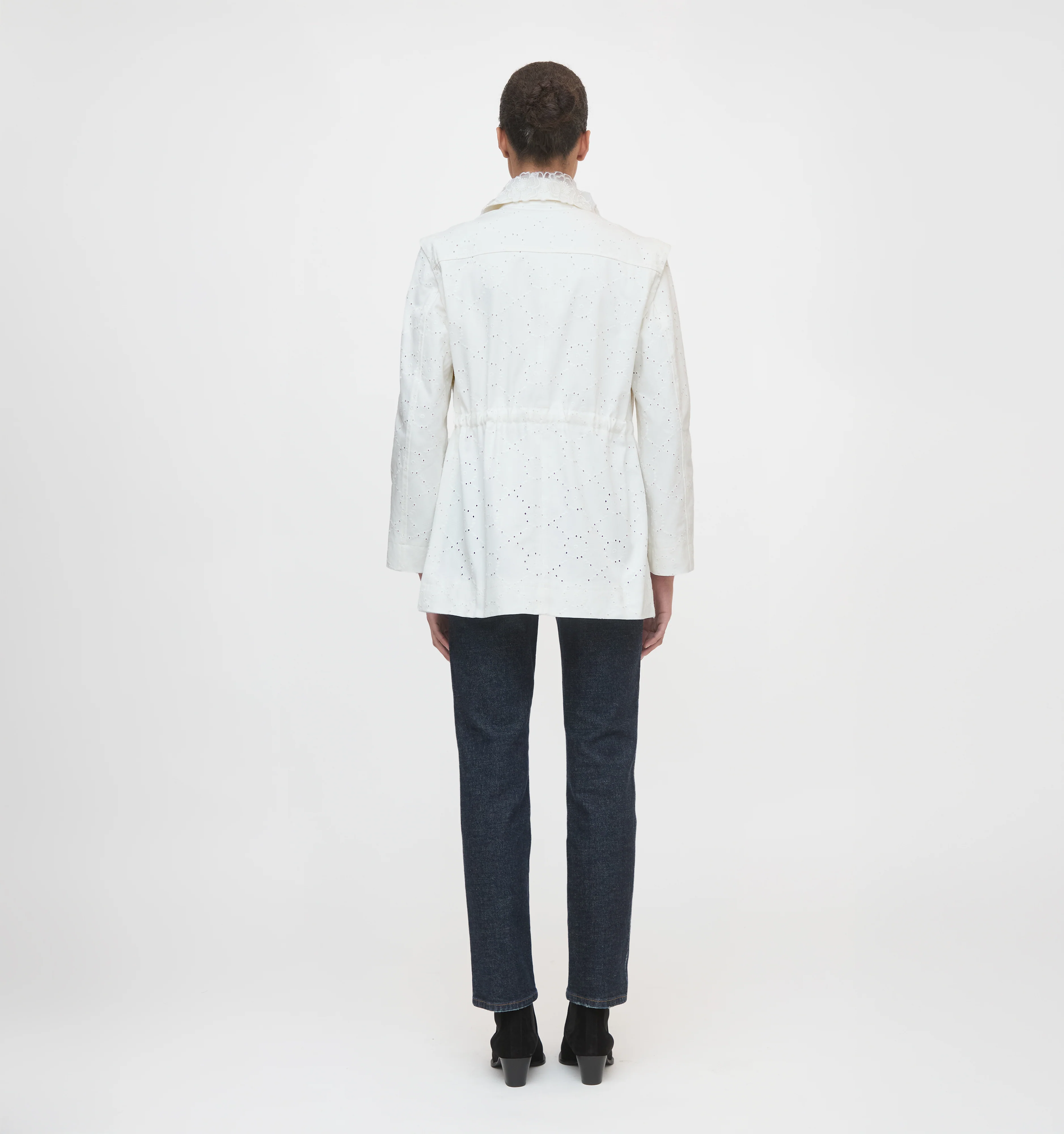 The Gillian Jacket - Ivory Eyelet - Image 4