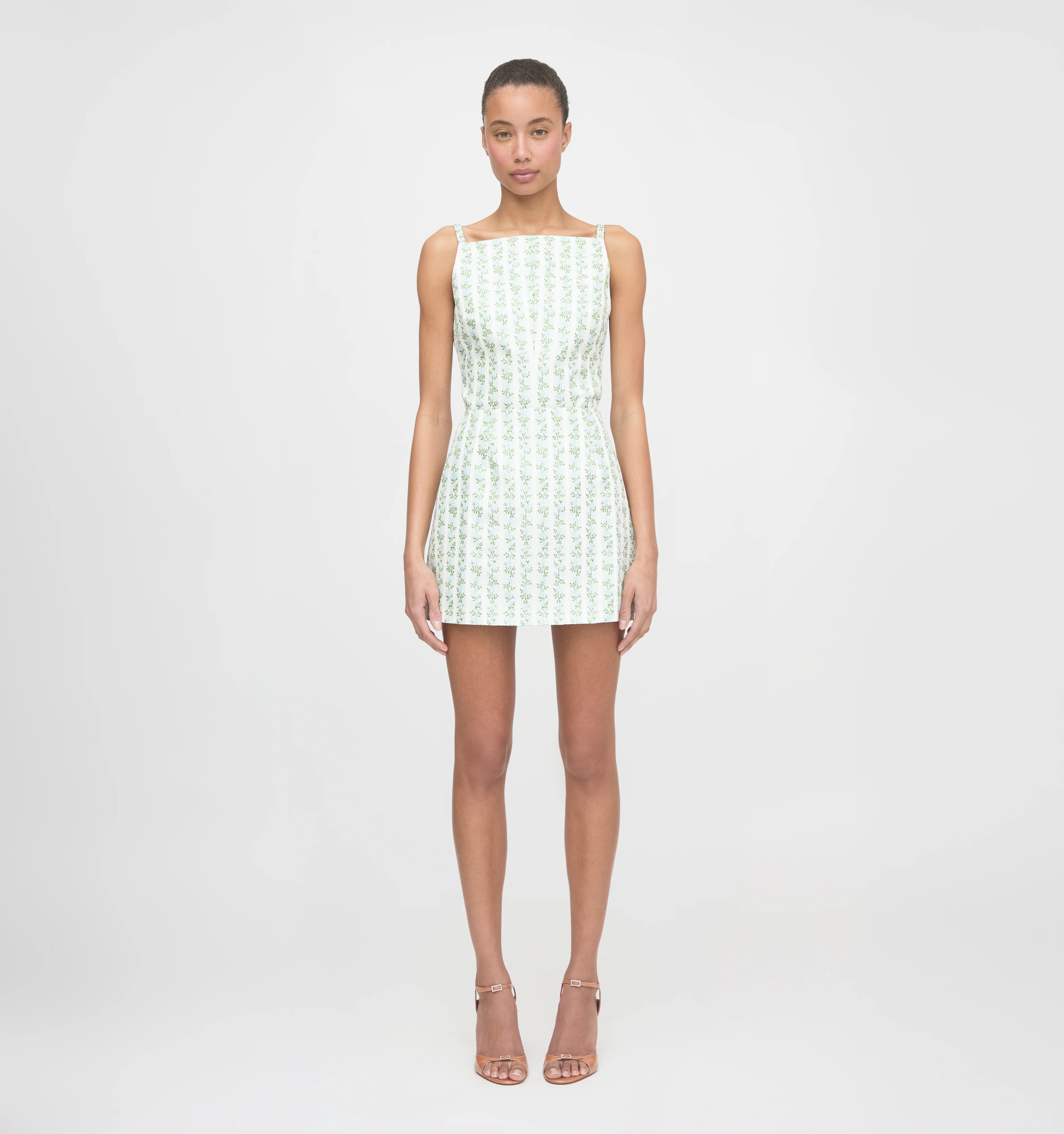 The Hallie Skirt - Brocade Vine Stripe