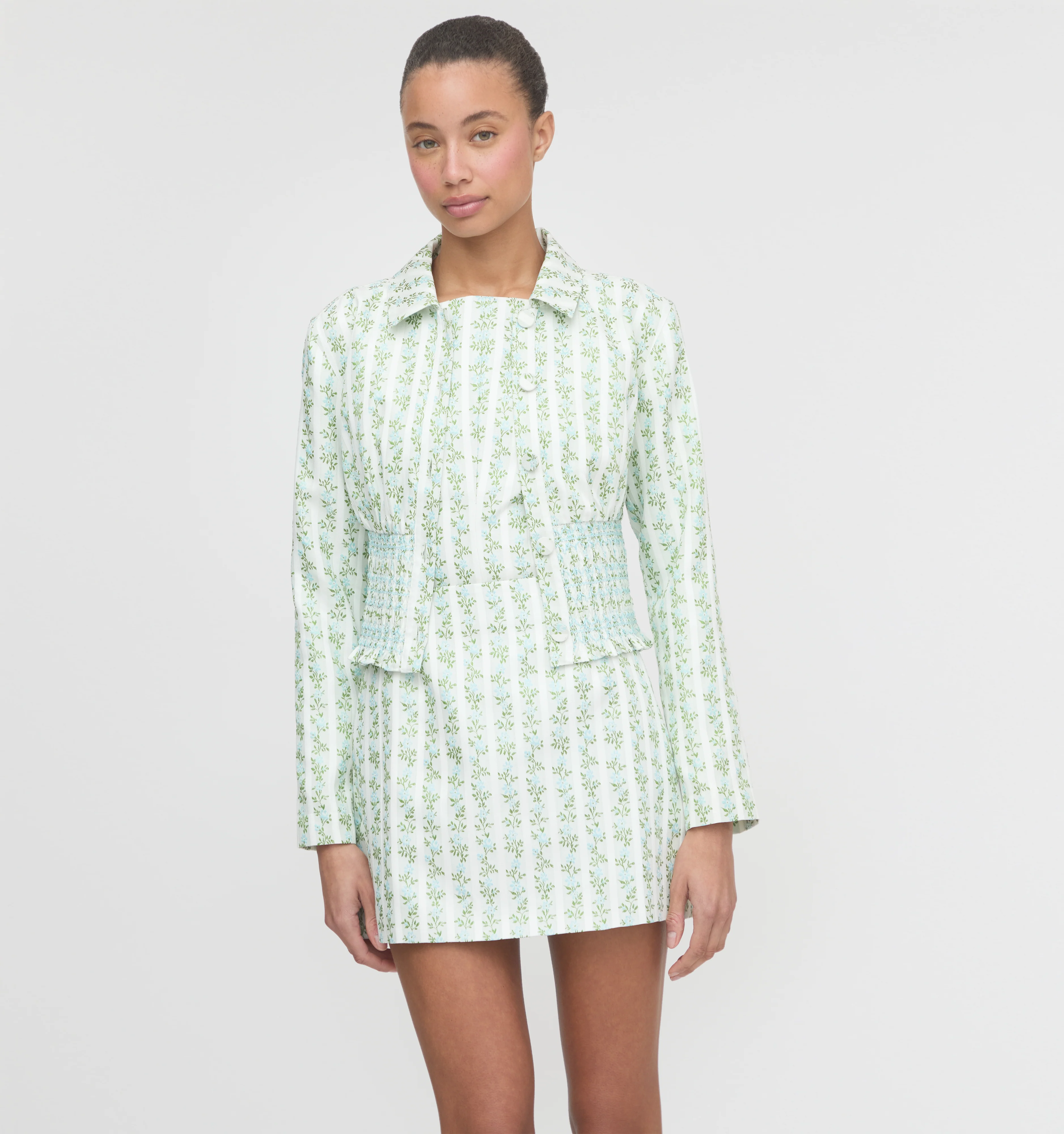 The Racquel Top - Brocade Vine Stripe - Image 9