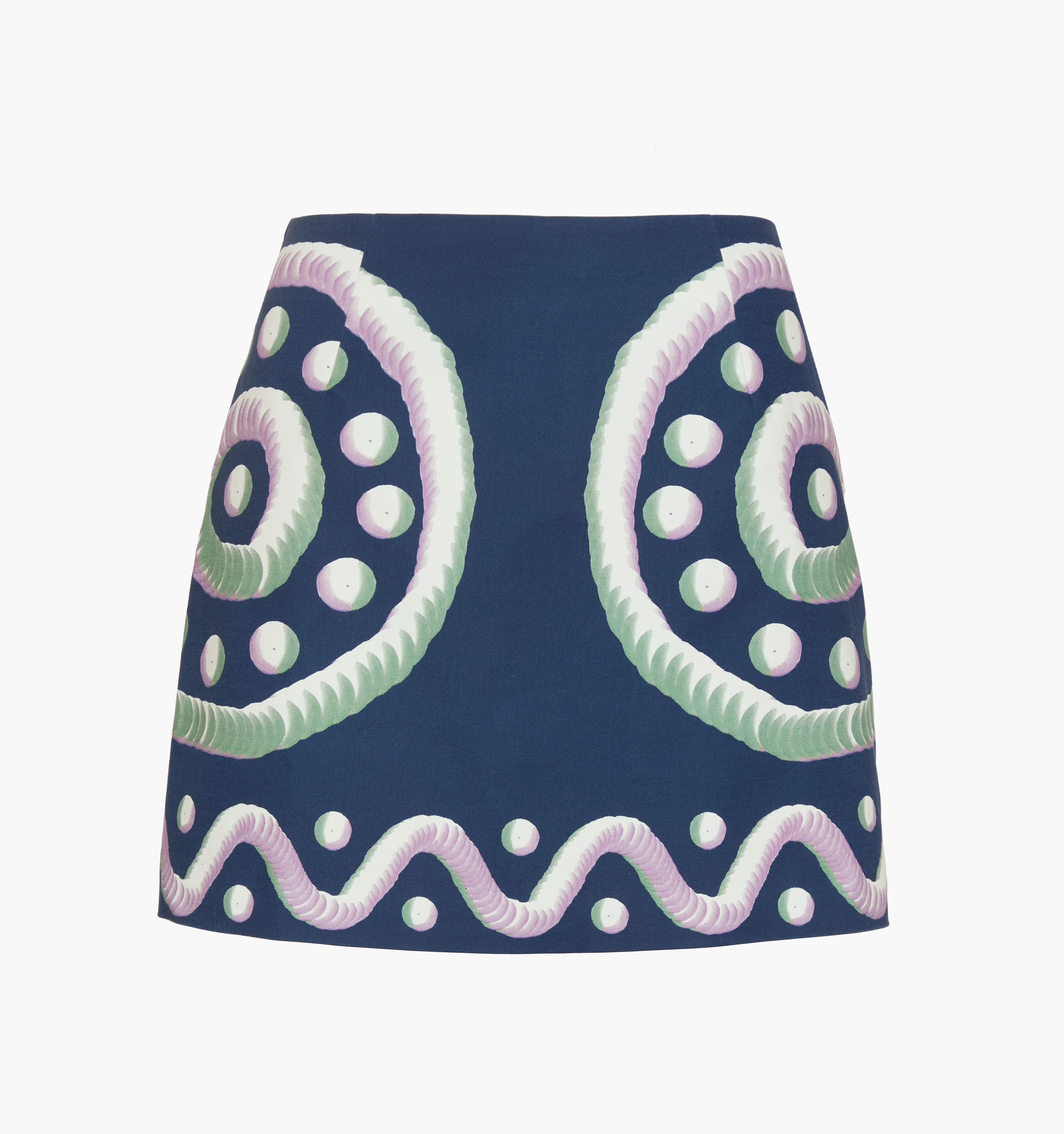 The Hallie Skirt - Navy Mochaware - Image 11