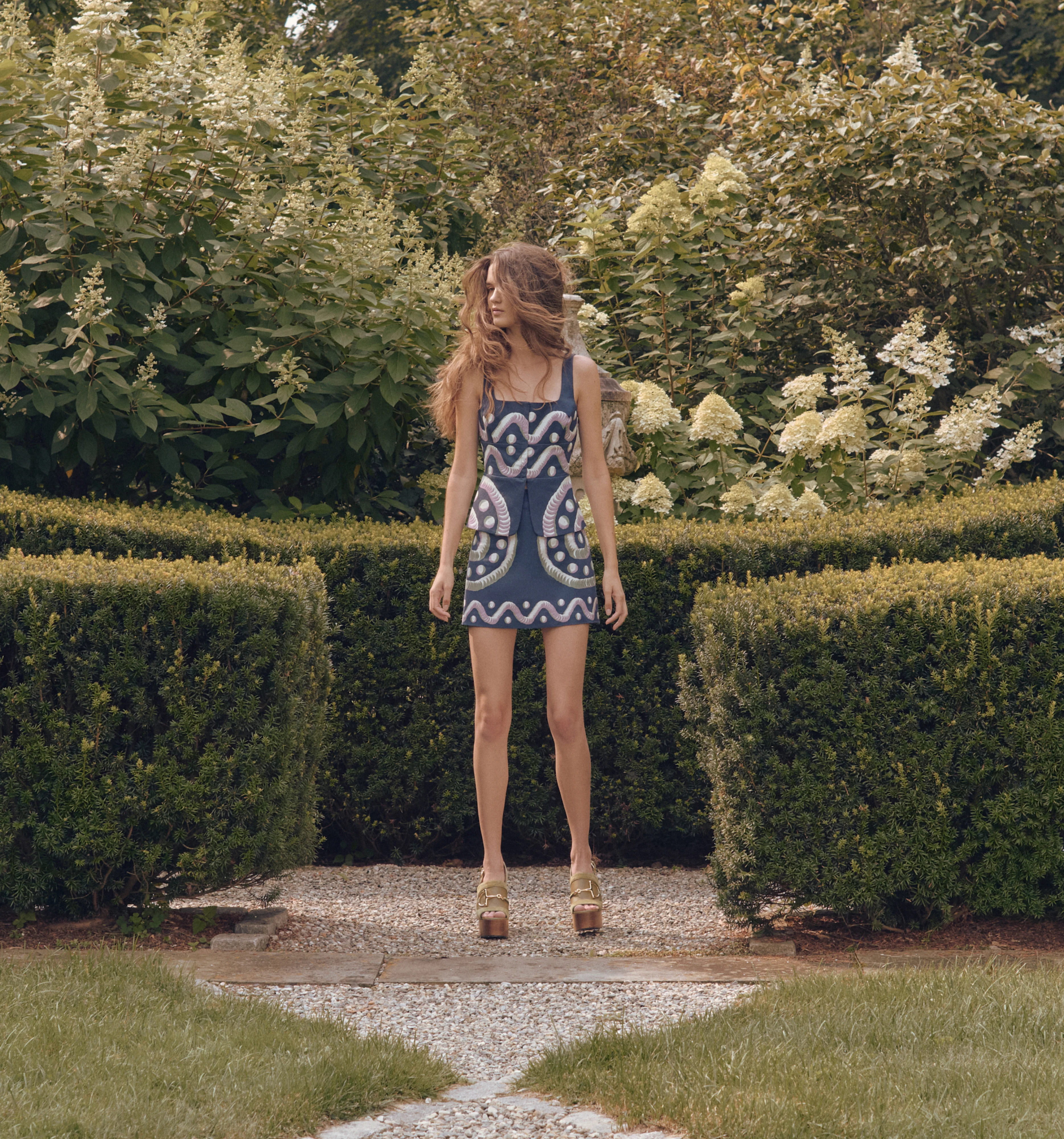 The Hallie Skirt - Navy Mochaware - Image 3