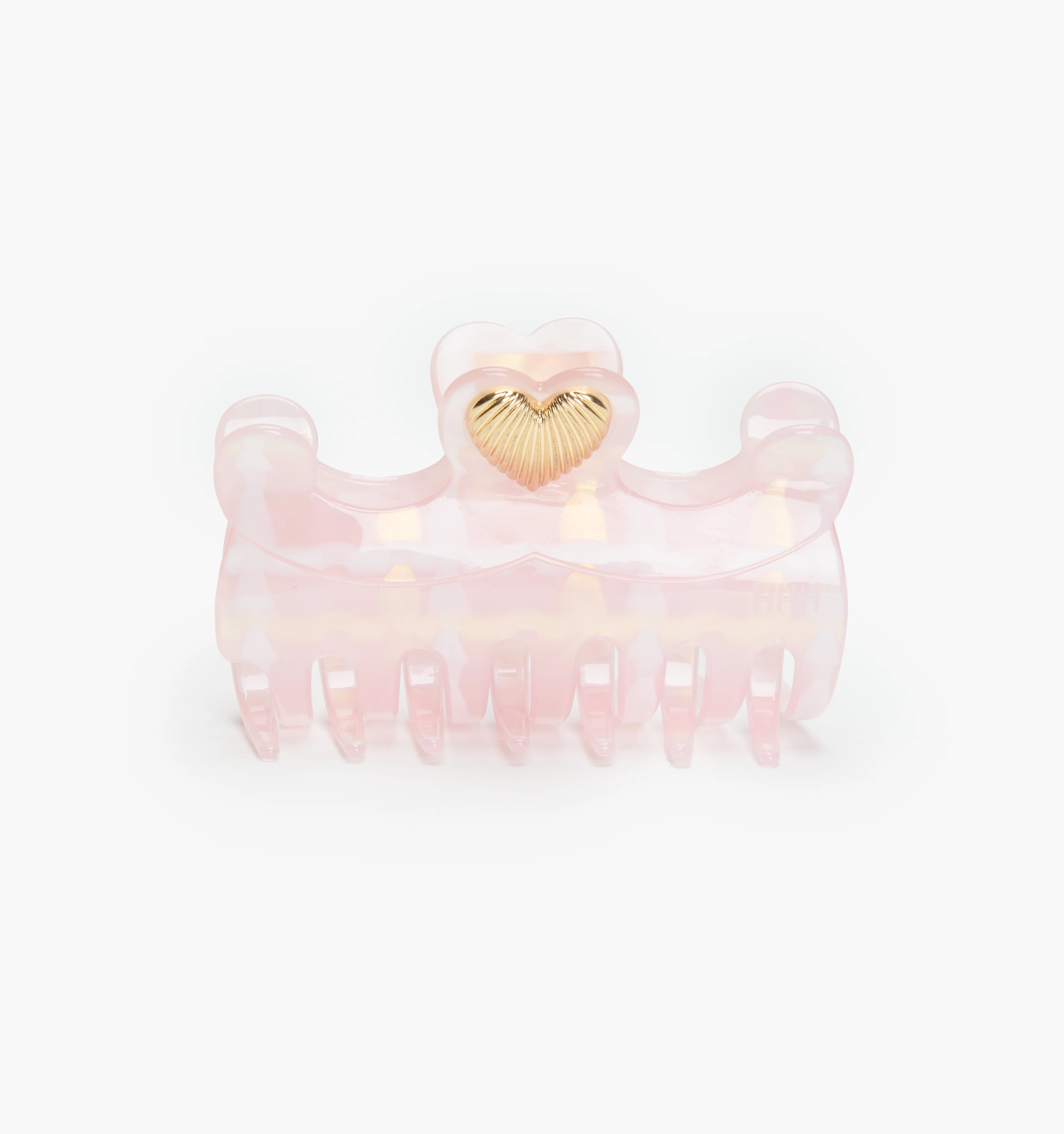 The Heart Claw Clip - Pink Plaid - Image 2