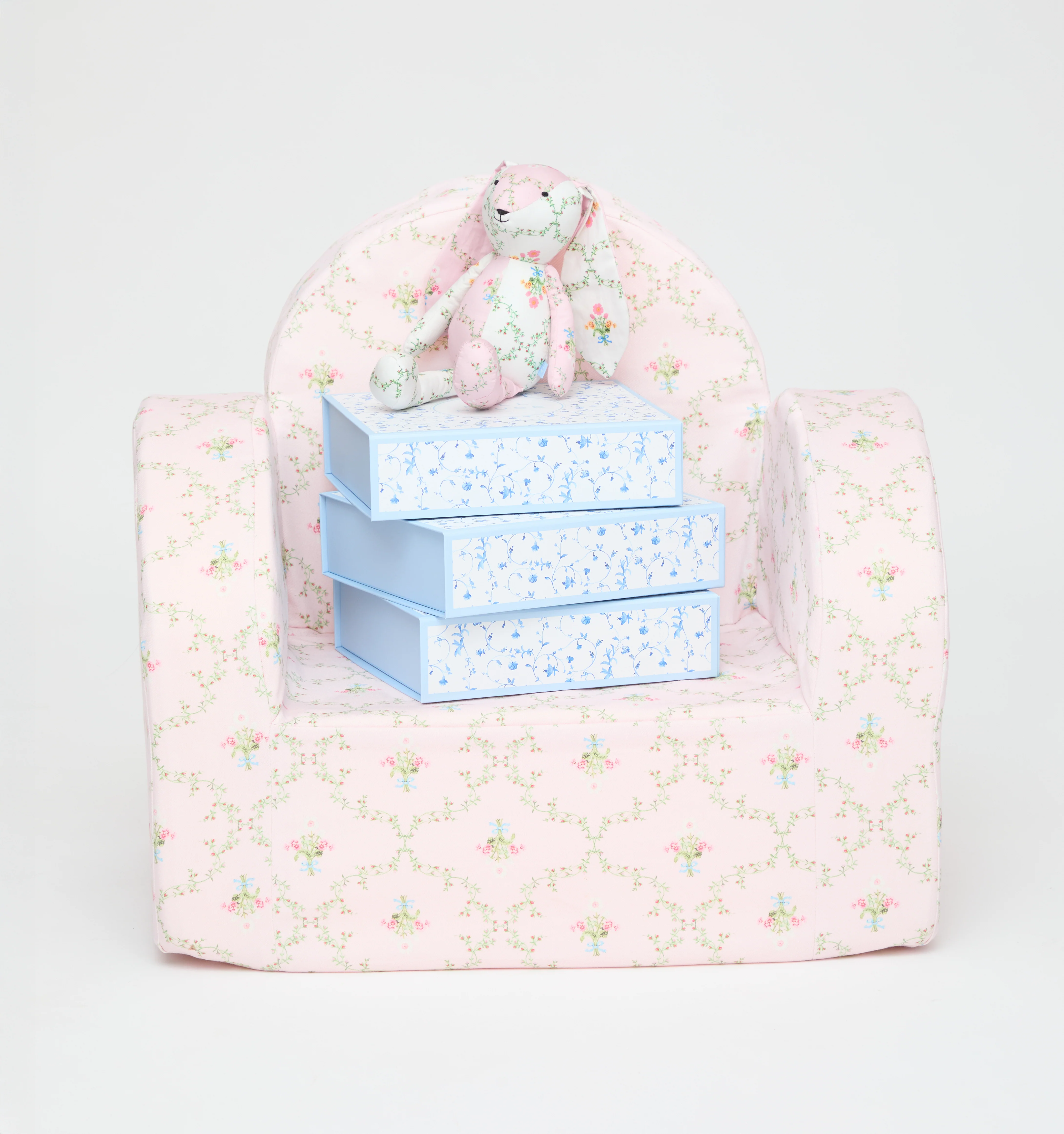 The Hill House x Nestig Hop Mini Chair - Pink Trellis - Image 3