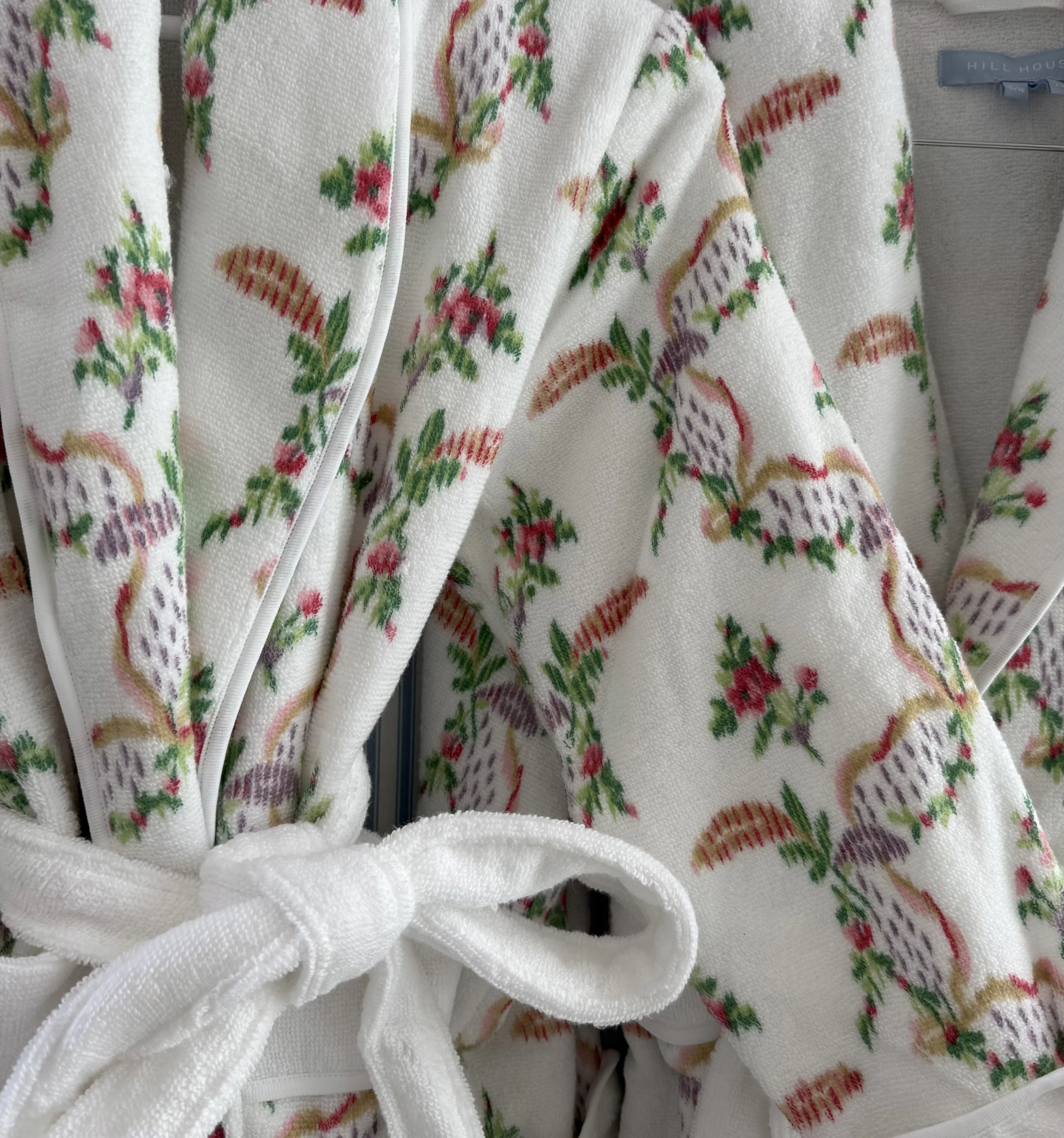 The Hotel Robe - Pink Ribbon Rose Ikat - Image 2