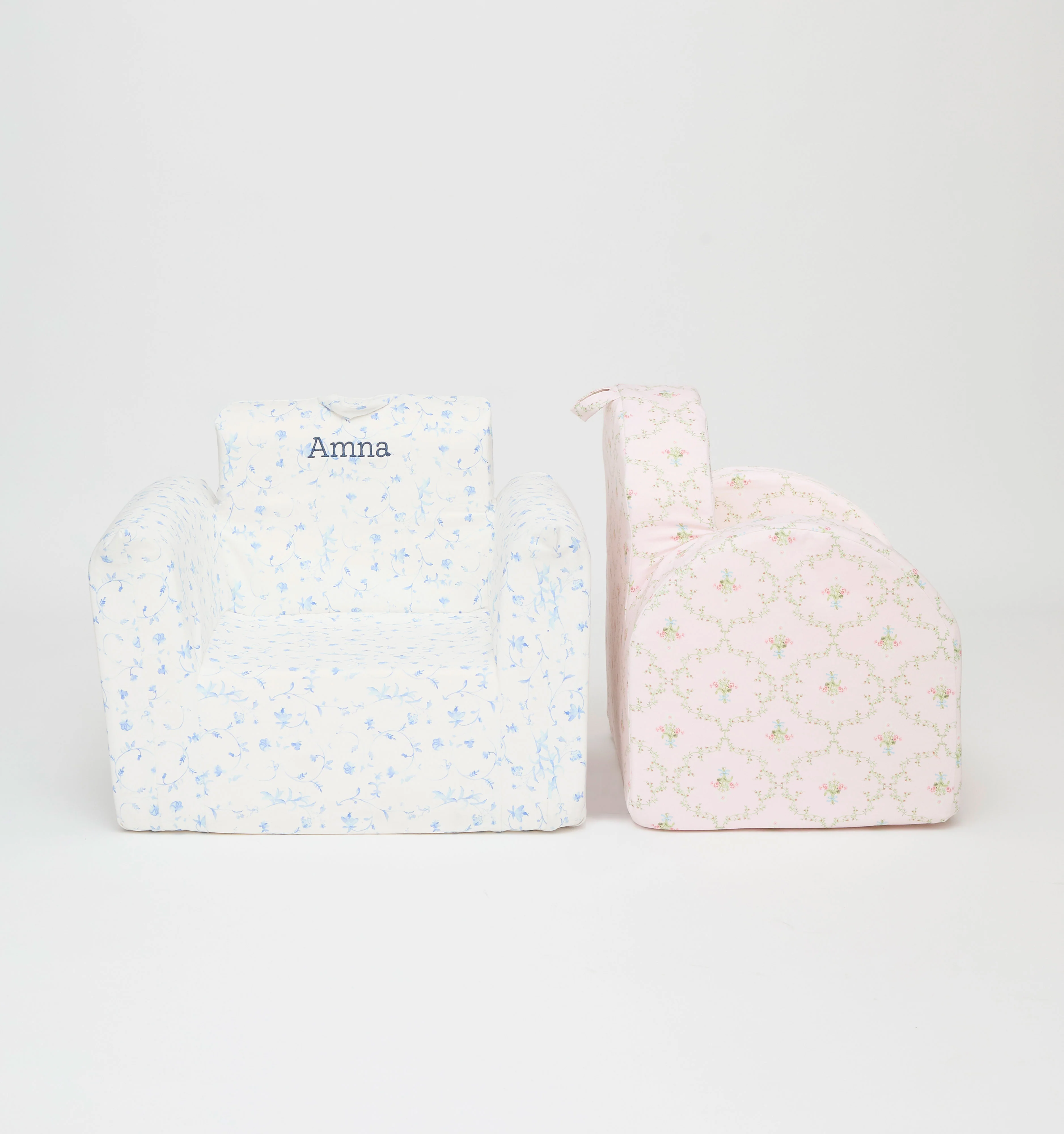 The Hill House x Nestig Hug Mini Chair - Blue Botanical - Image 3