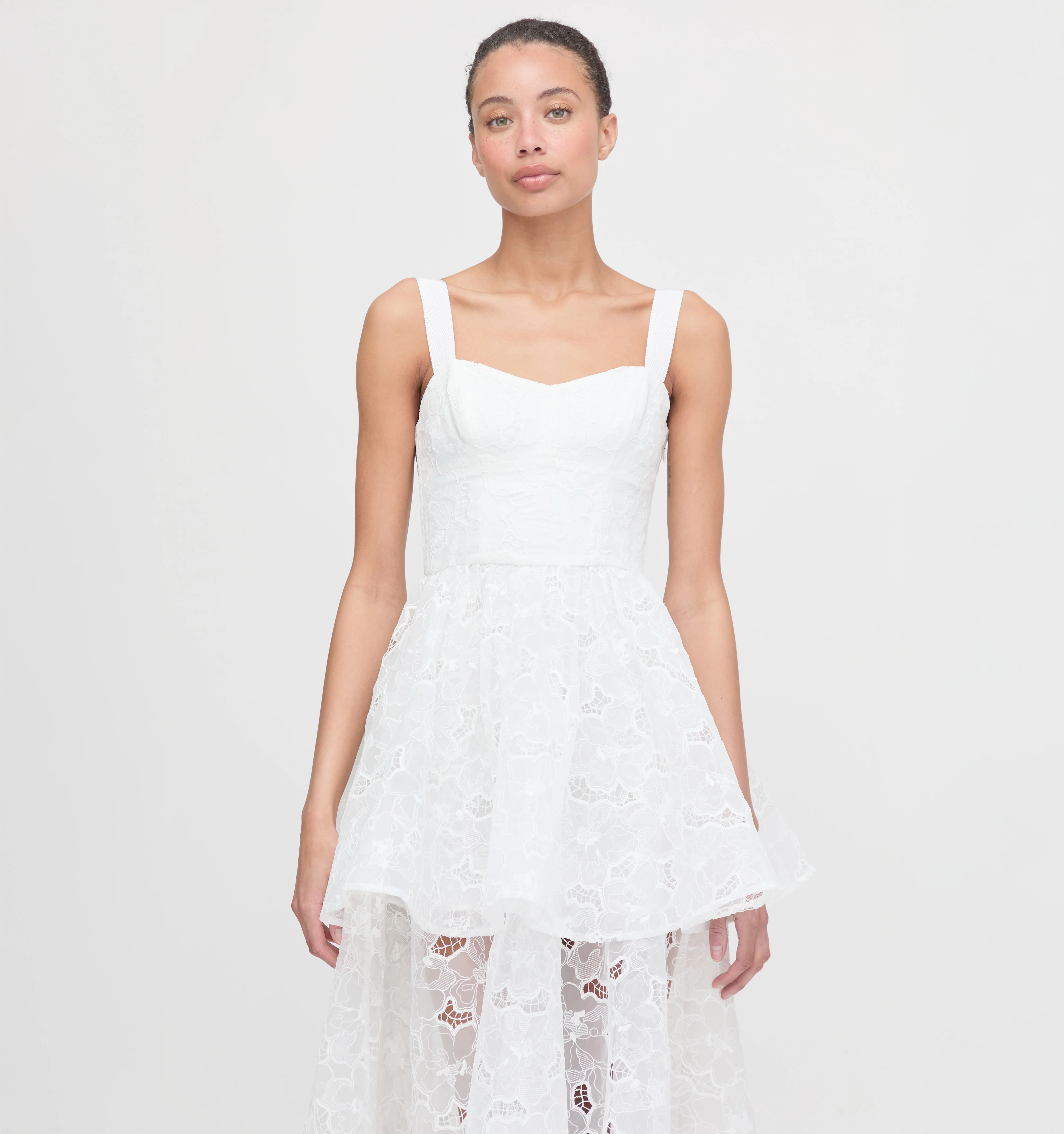 The Isabelle Dress - White Floral Organza - Image 3