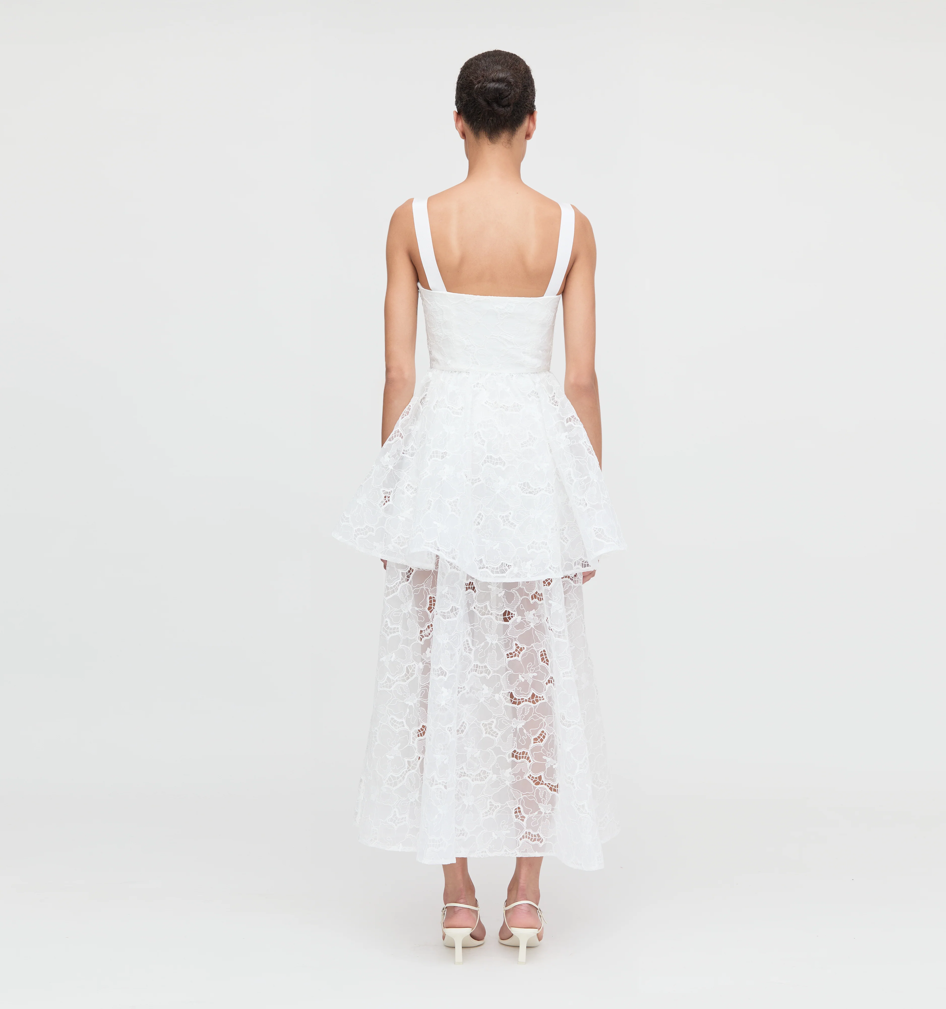 The Isabelle Dress - White Floral Organza - Image 5