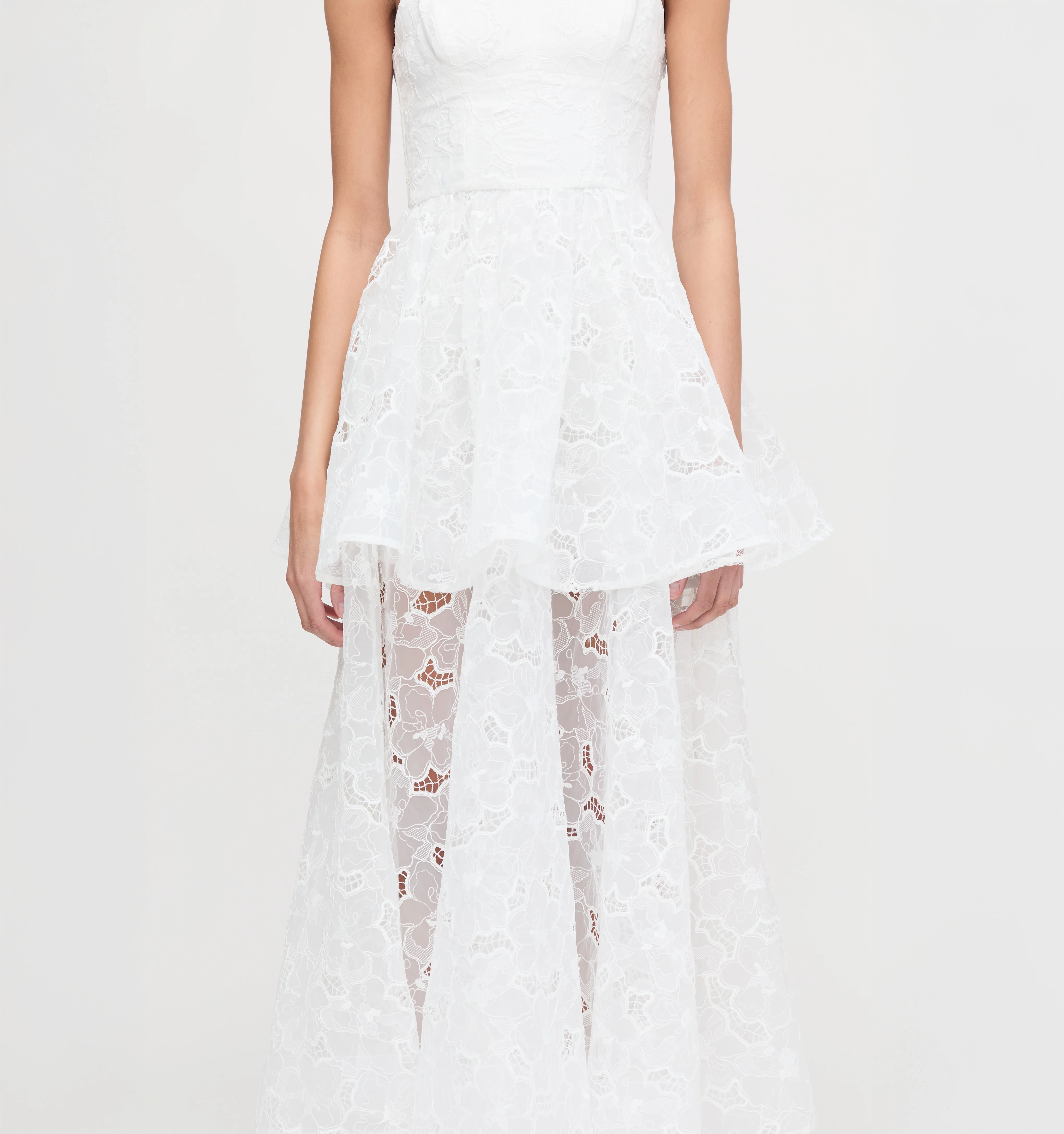 The Isabelle Dress - White Floral Organza - Image 6