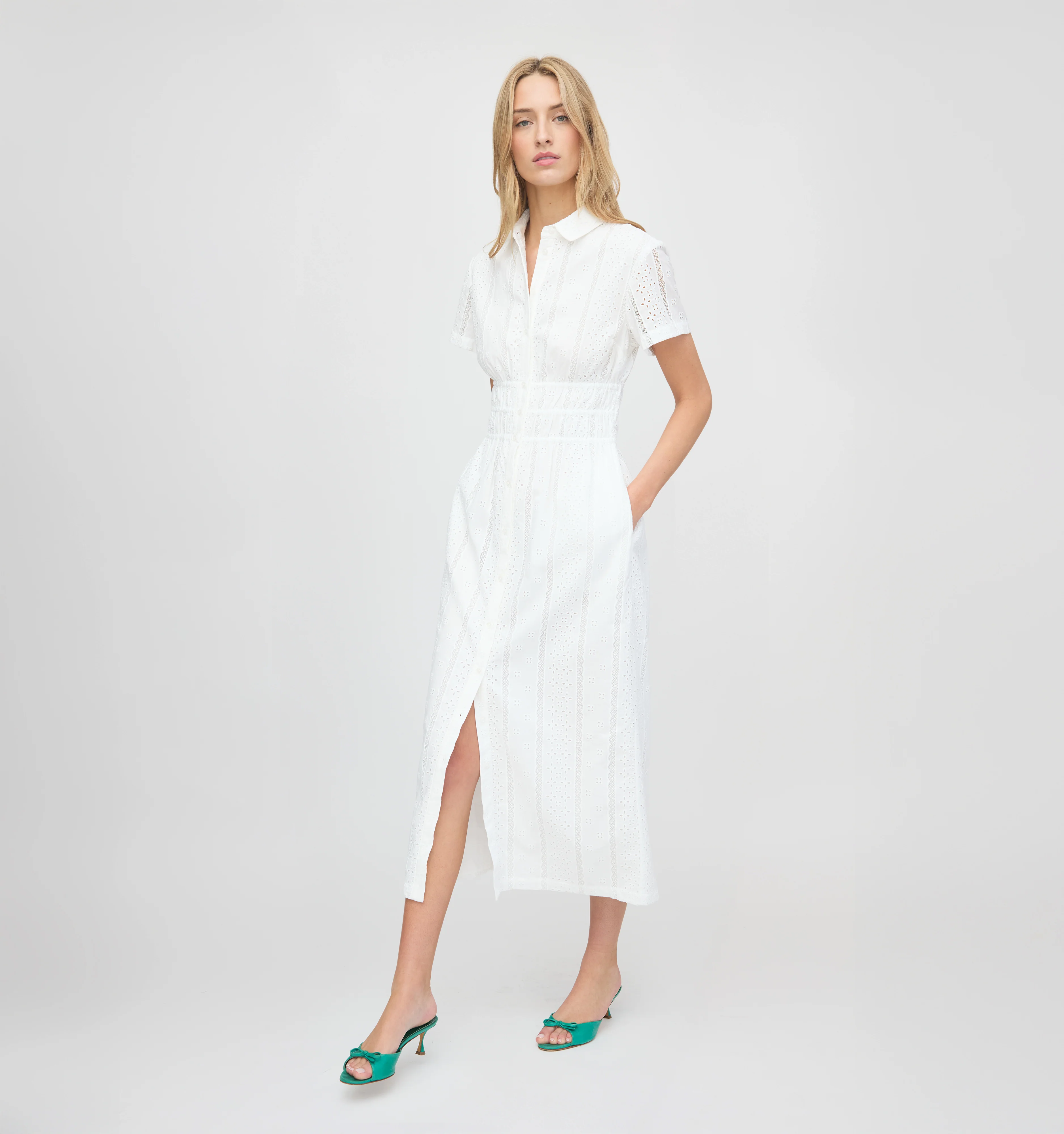 The Jamie Nap Dress - White Broderie Voile - Image 3