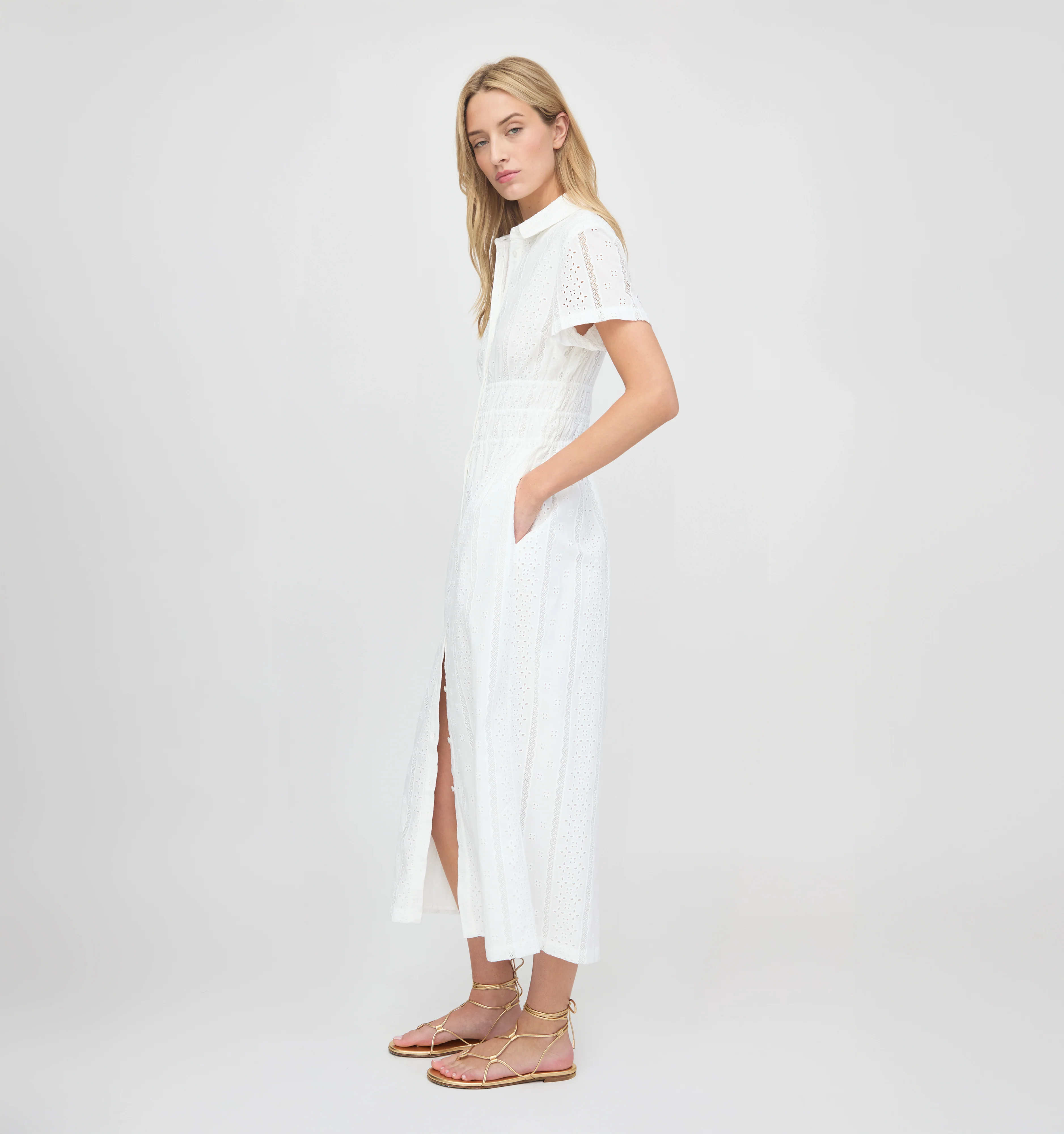 The Jamie Nap Dress - White Broderie Voile - Image 5