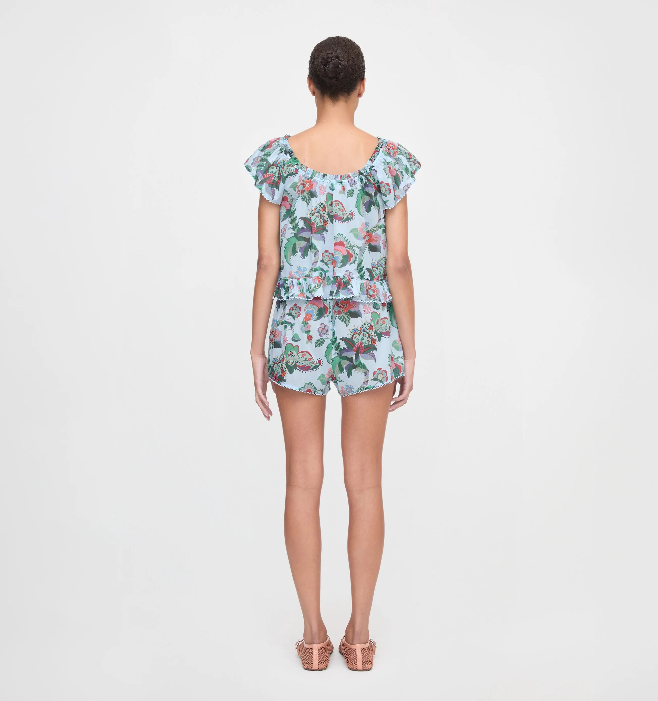 The Josie Set - Light Blue Jungle Floral - Image 4