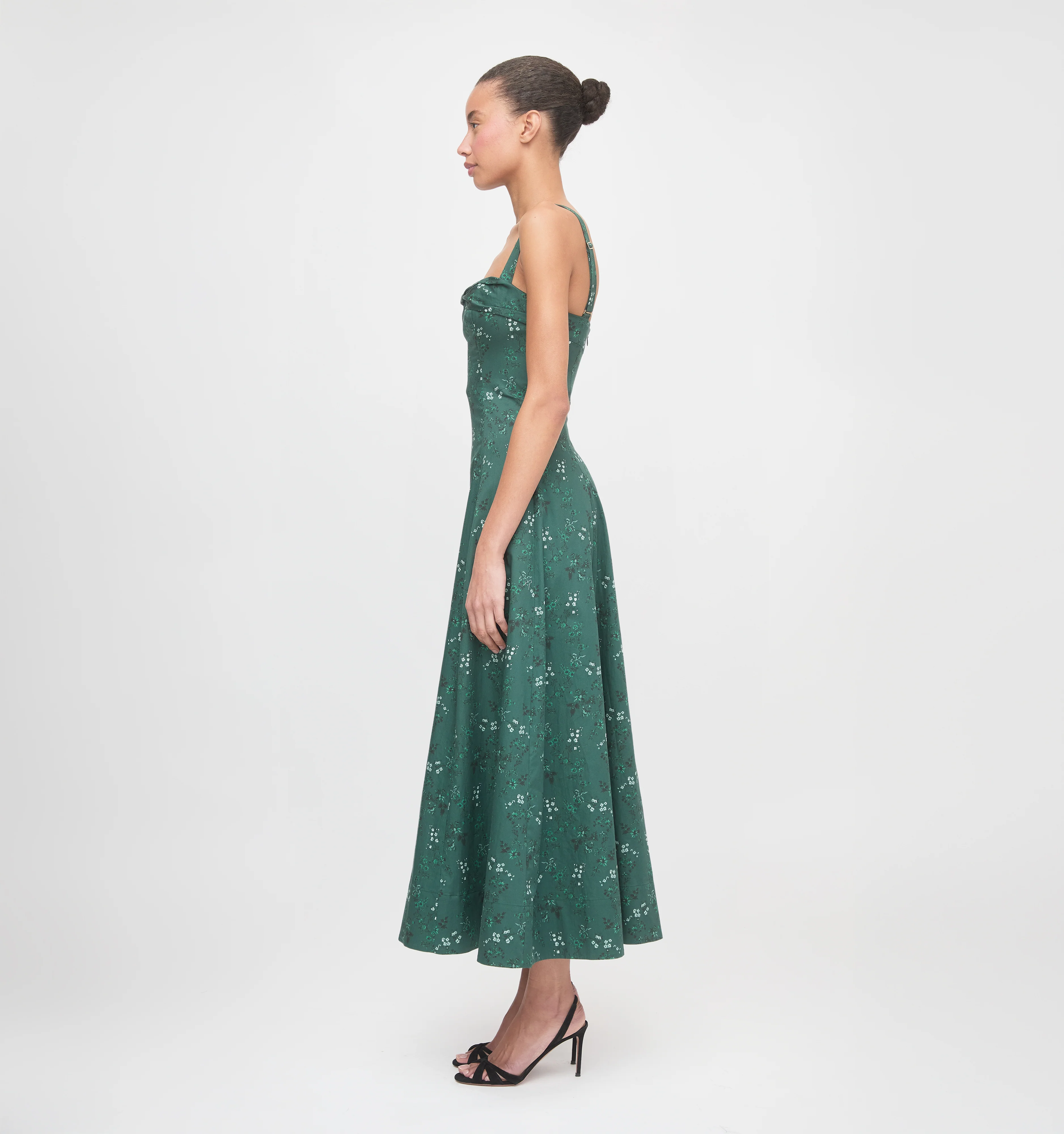 The Jude Dress - Green Scallop Bow Chintz - Image 3