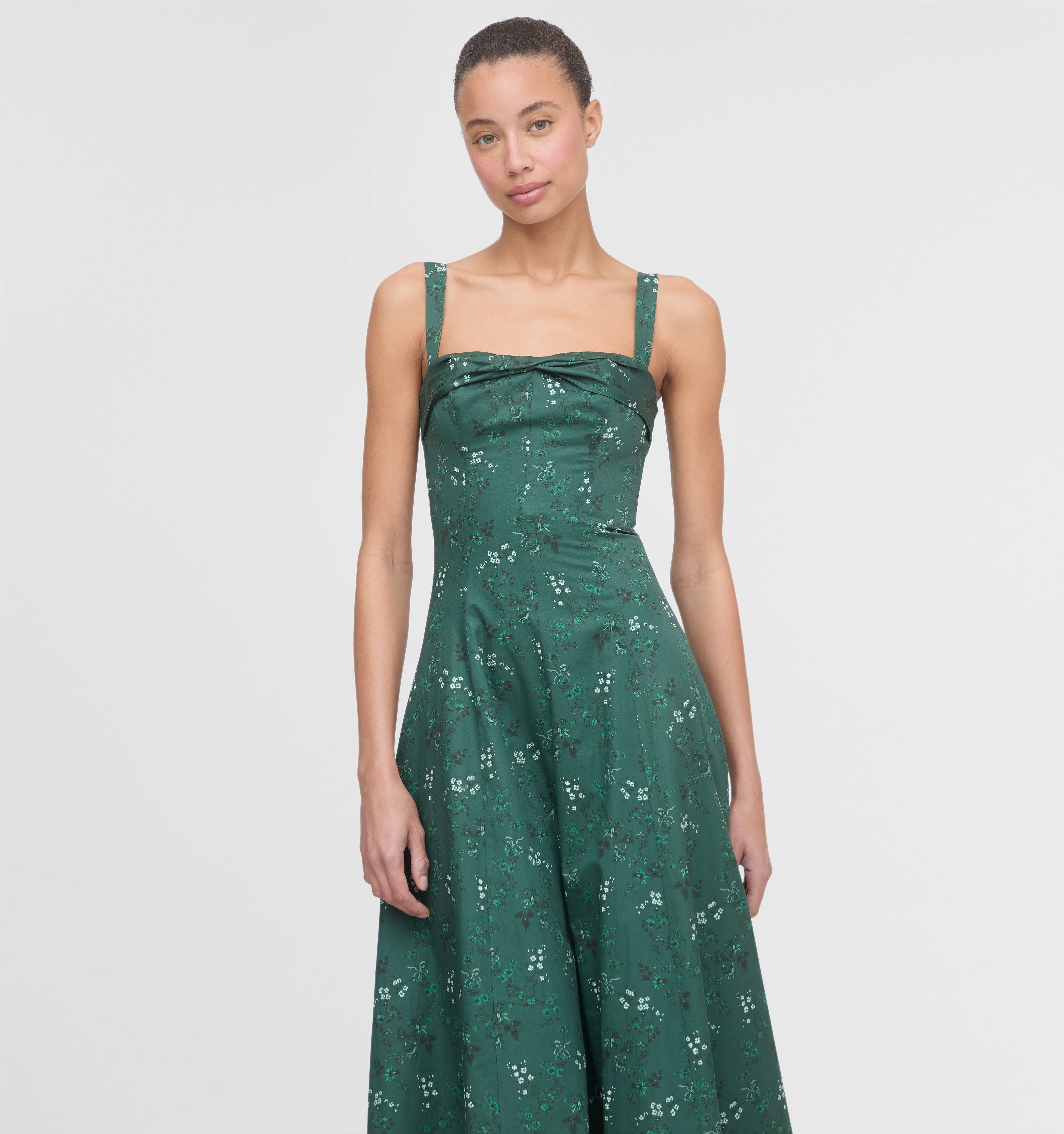 The Jude Dress - Green Scallop Bow Chintz - Image 5