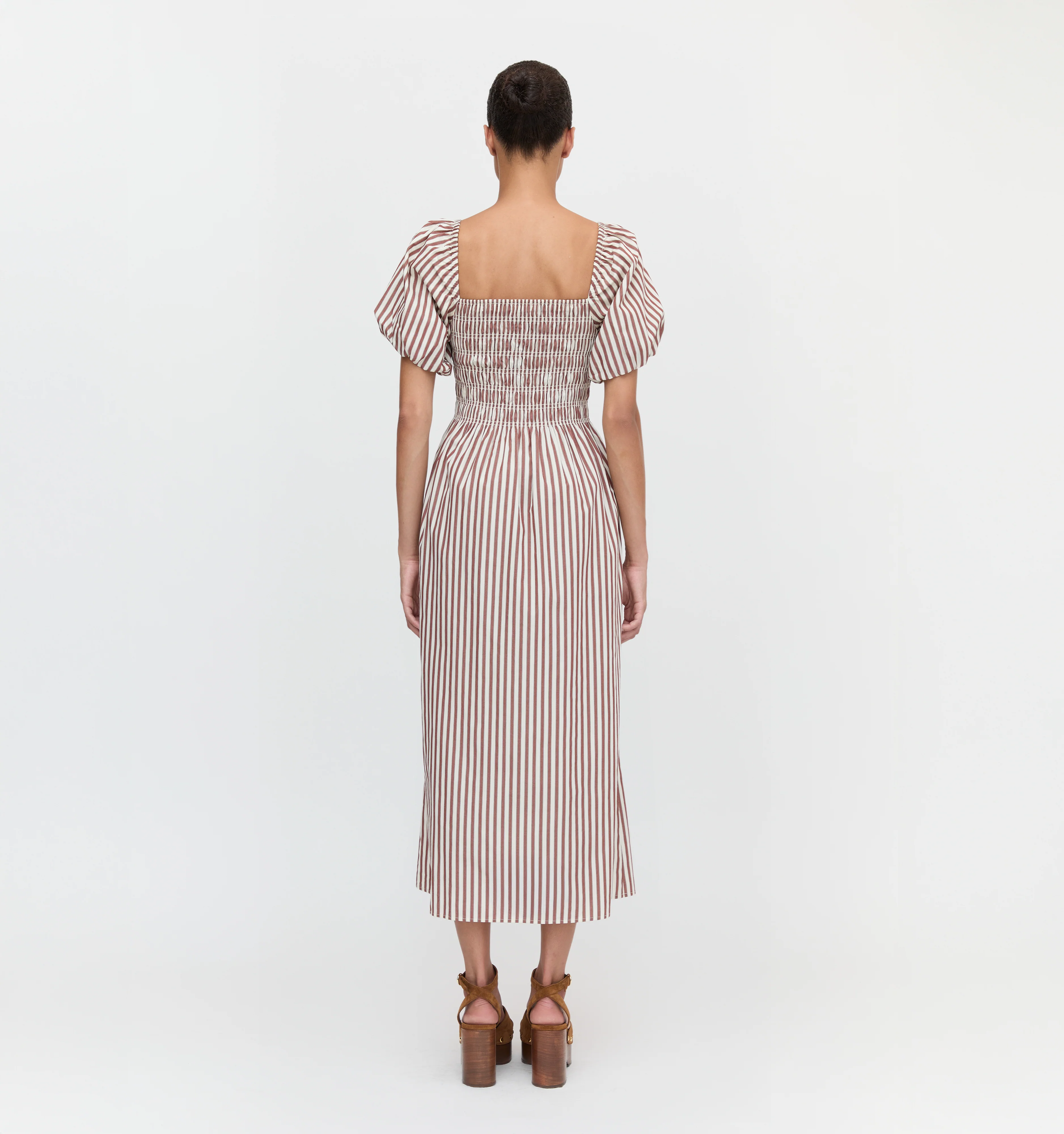 The Julia Dress - Rust Stripe - Image 3