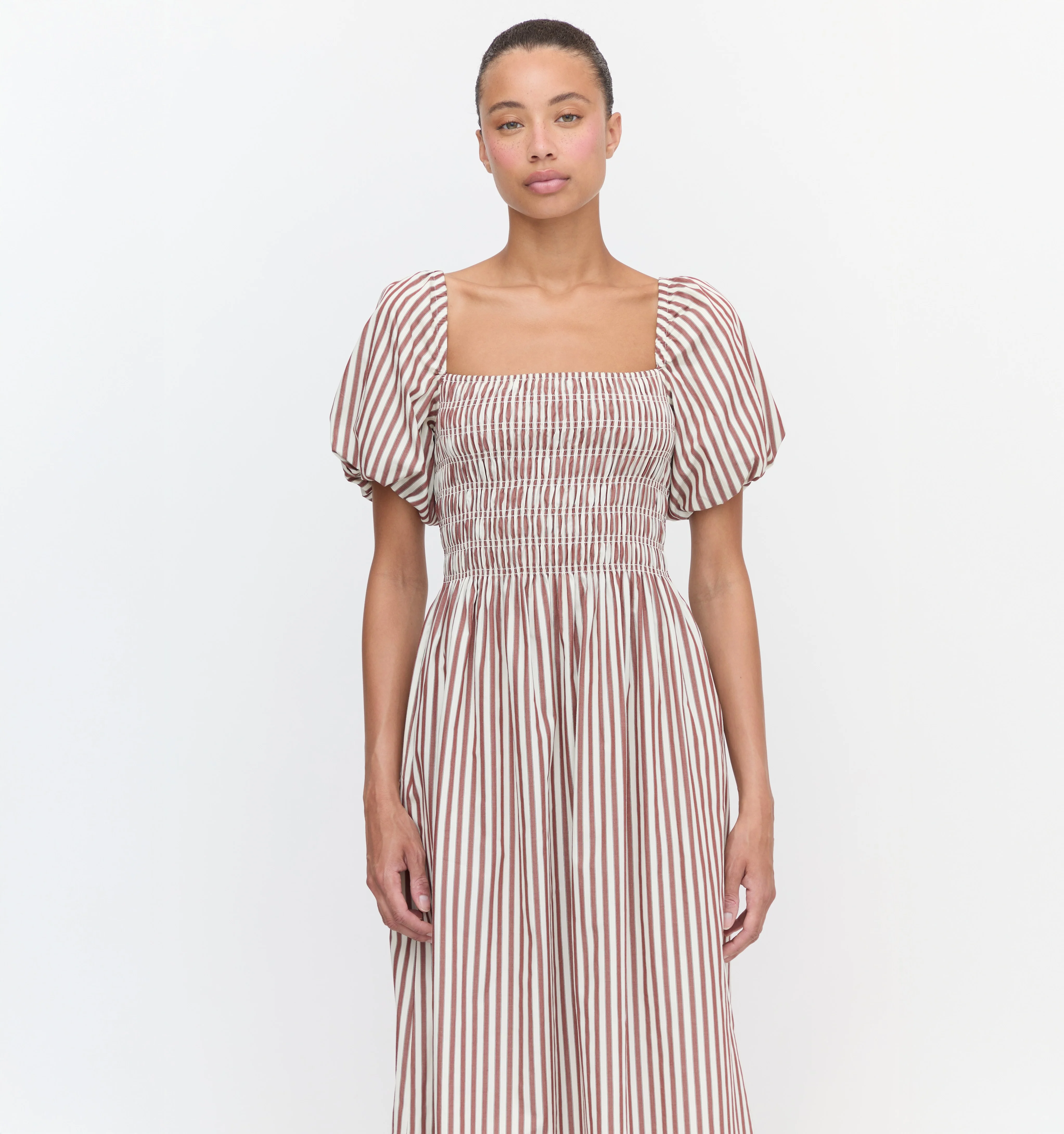 The Julia Dress - Rust Stripe - Image 4