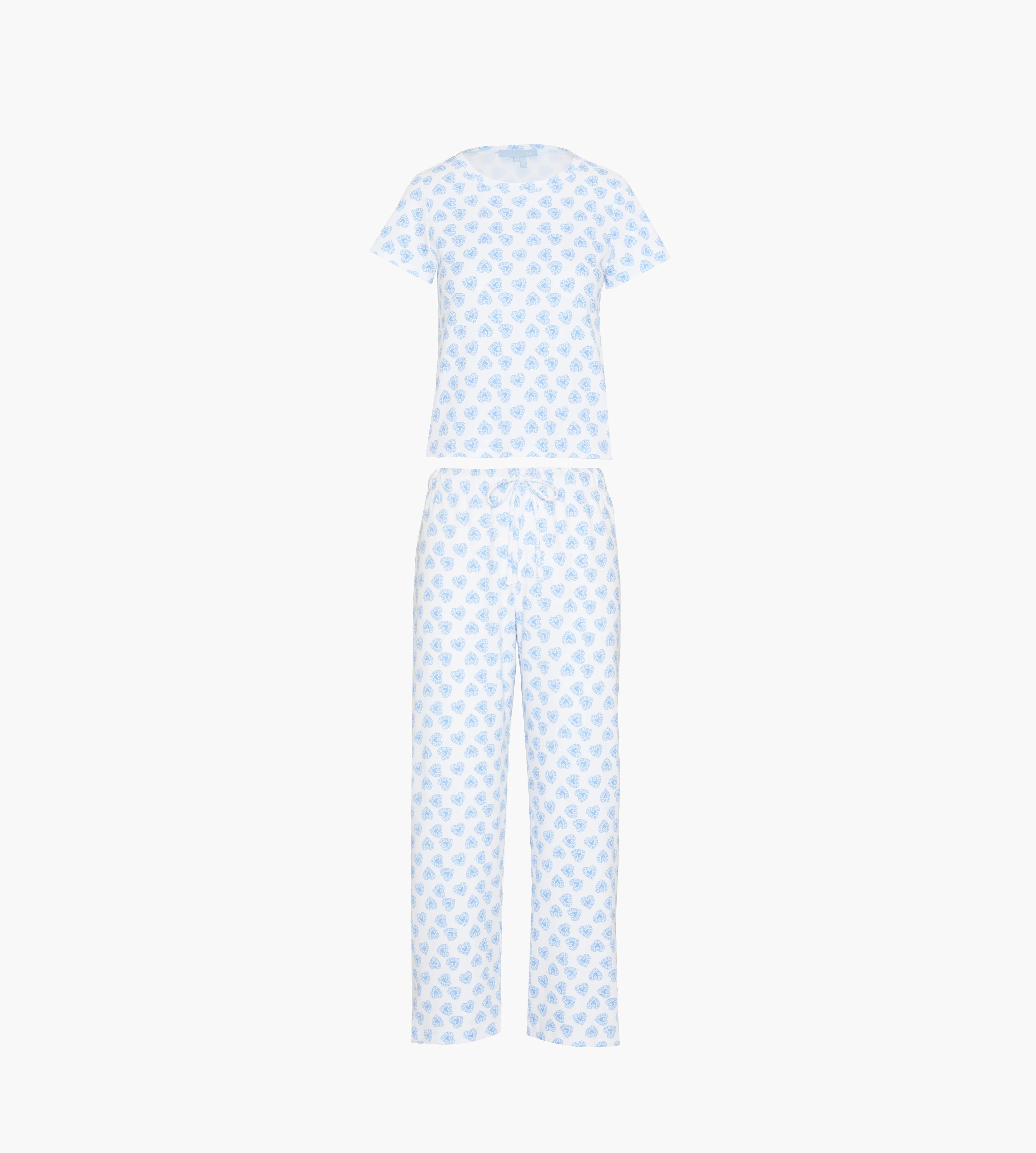 The Kelly Pajama Set - Blue Doily Heart - Image 5