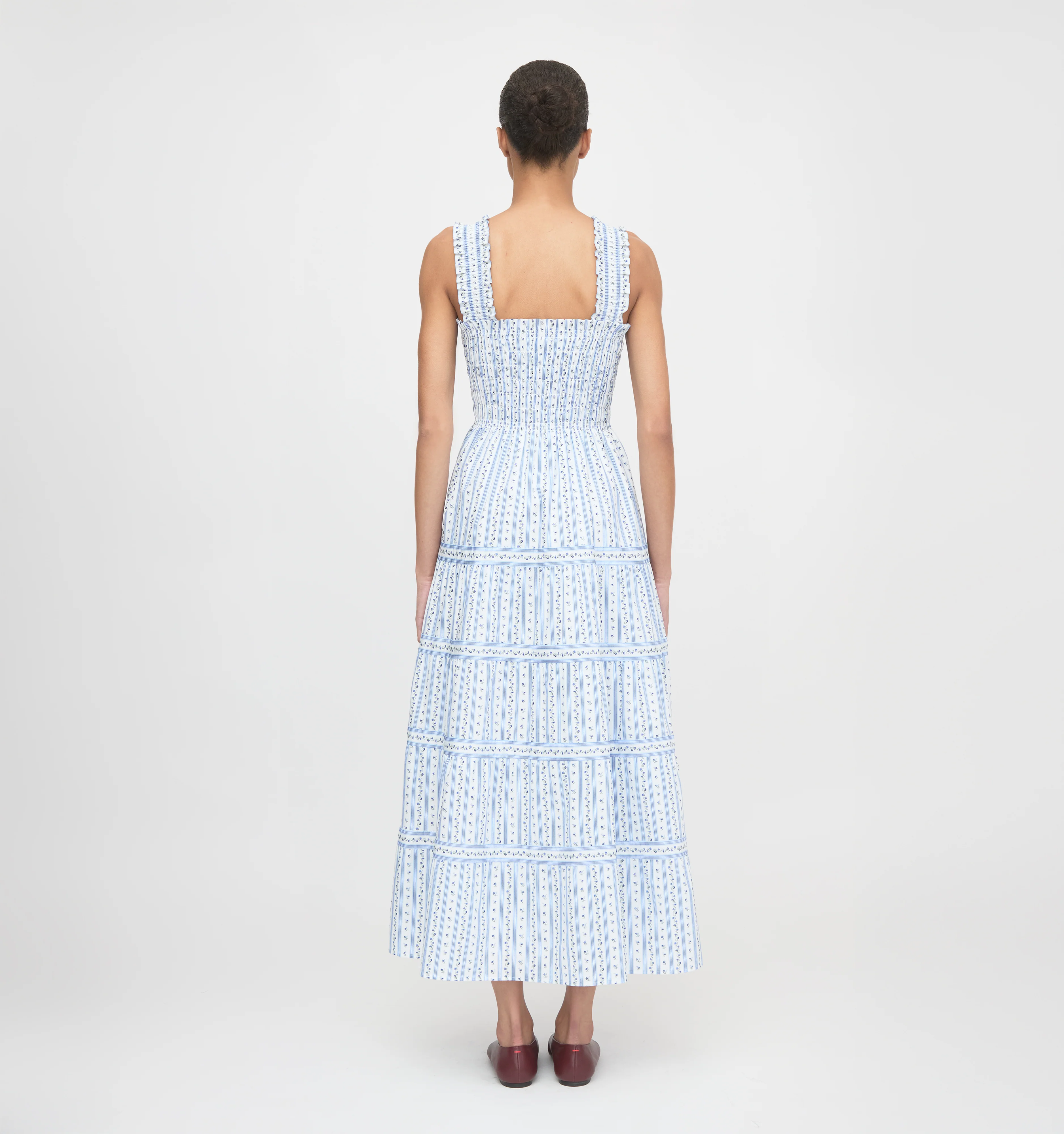 The Kimmy Nap Dress - Blue Petal Stripe - Image 4