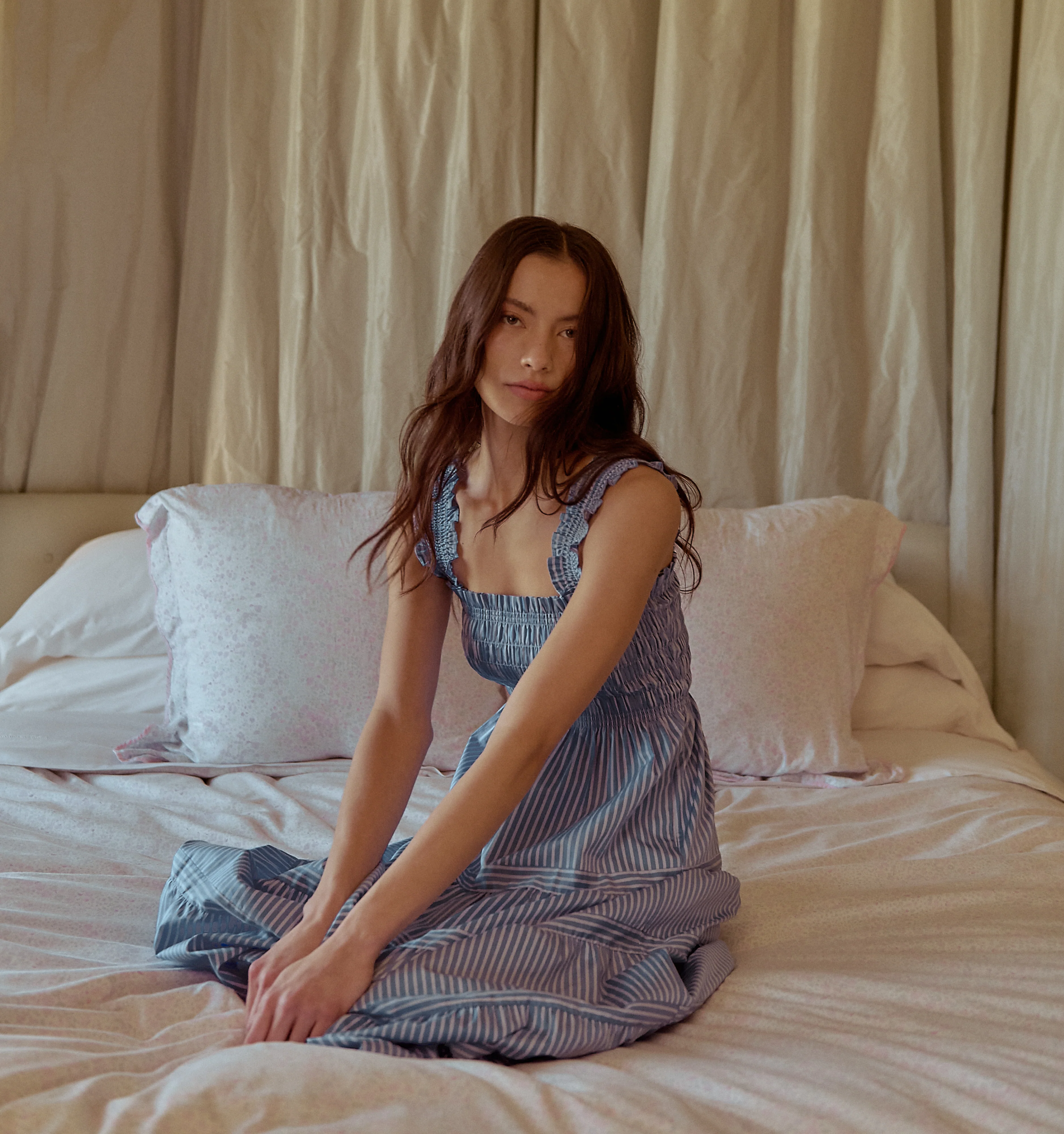 The Kimmy Nap Dress - Blue Stripe - Image 6