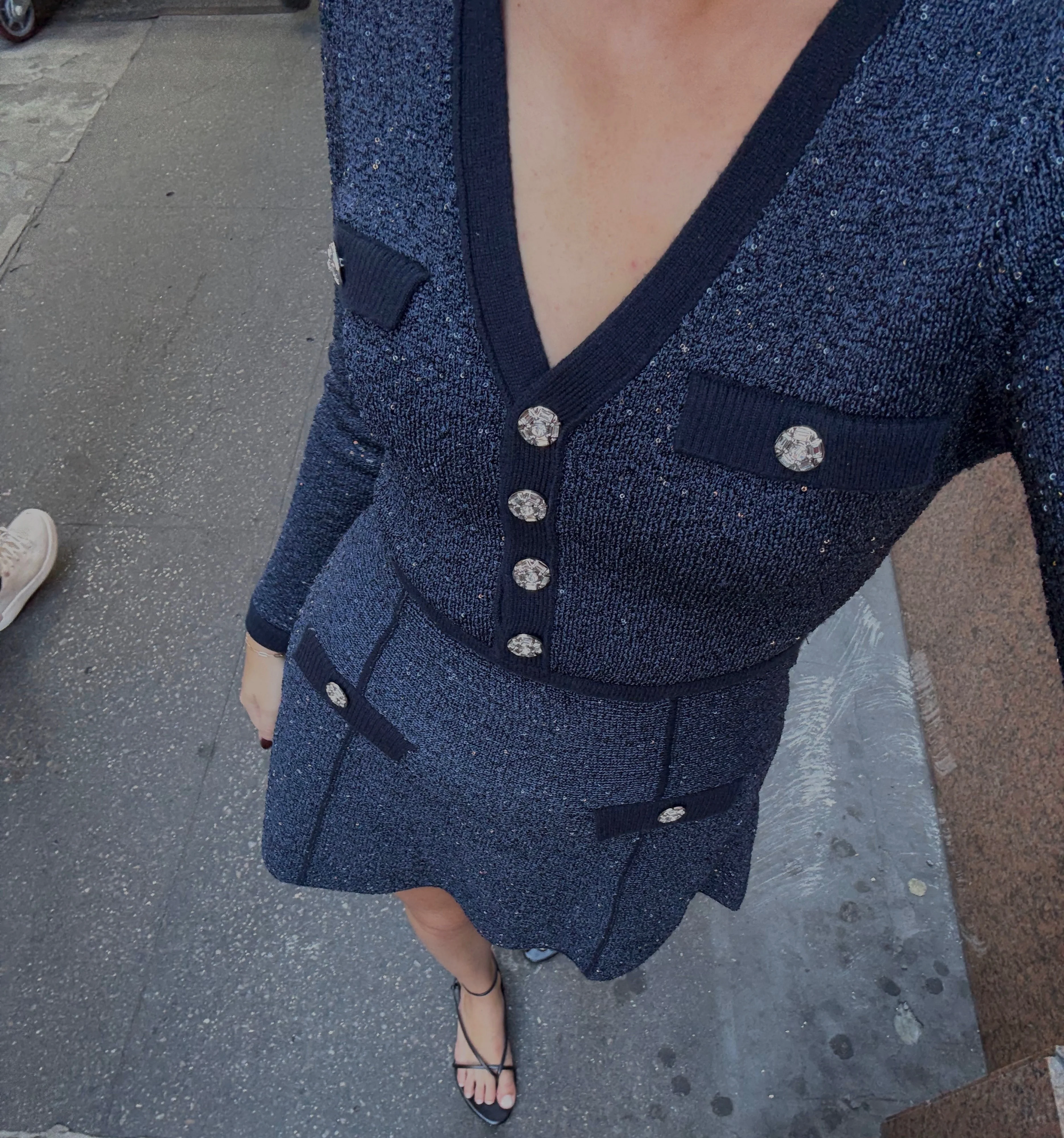 The Lana Dress - Navy Sequin - Image 2