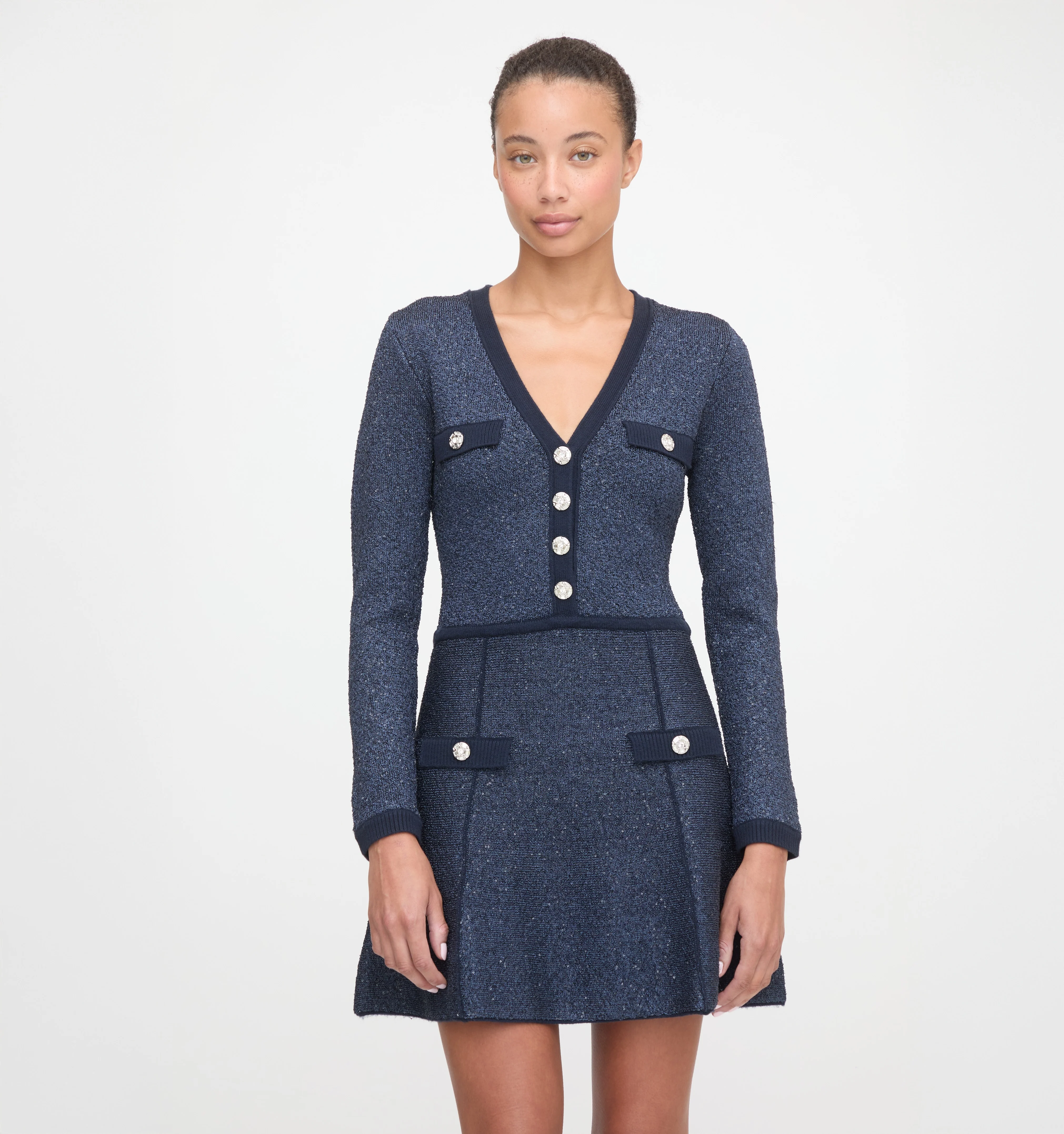The Lana Dress - Navy Sequin - Image 3