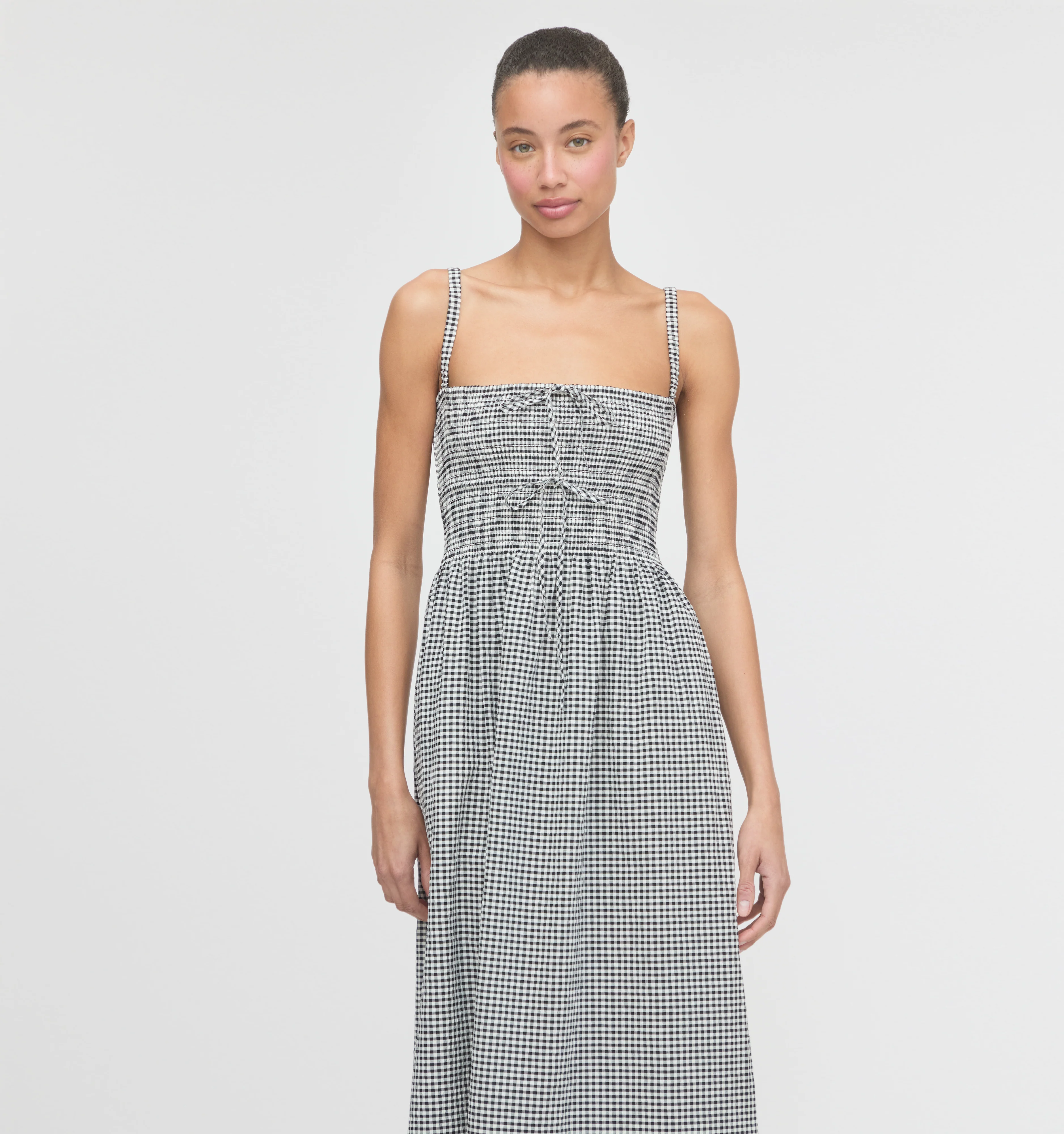 The Larissa Nap Dress - Black/Sand Gingham - Image 2