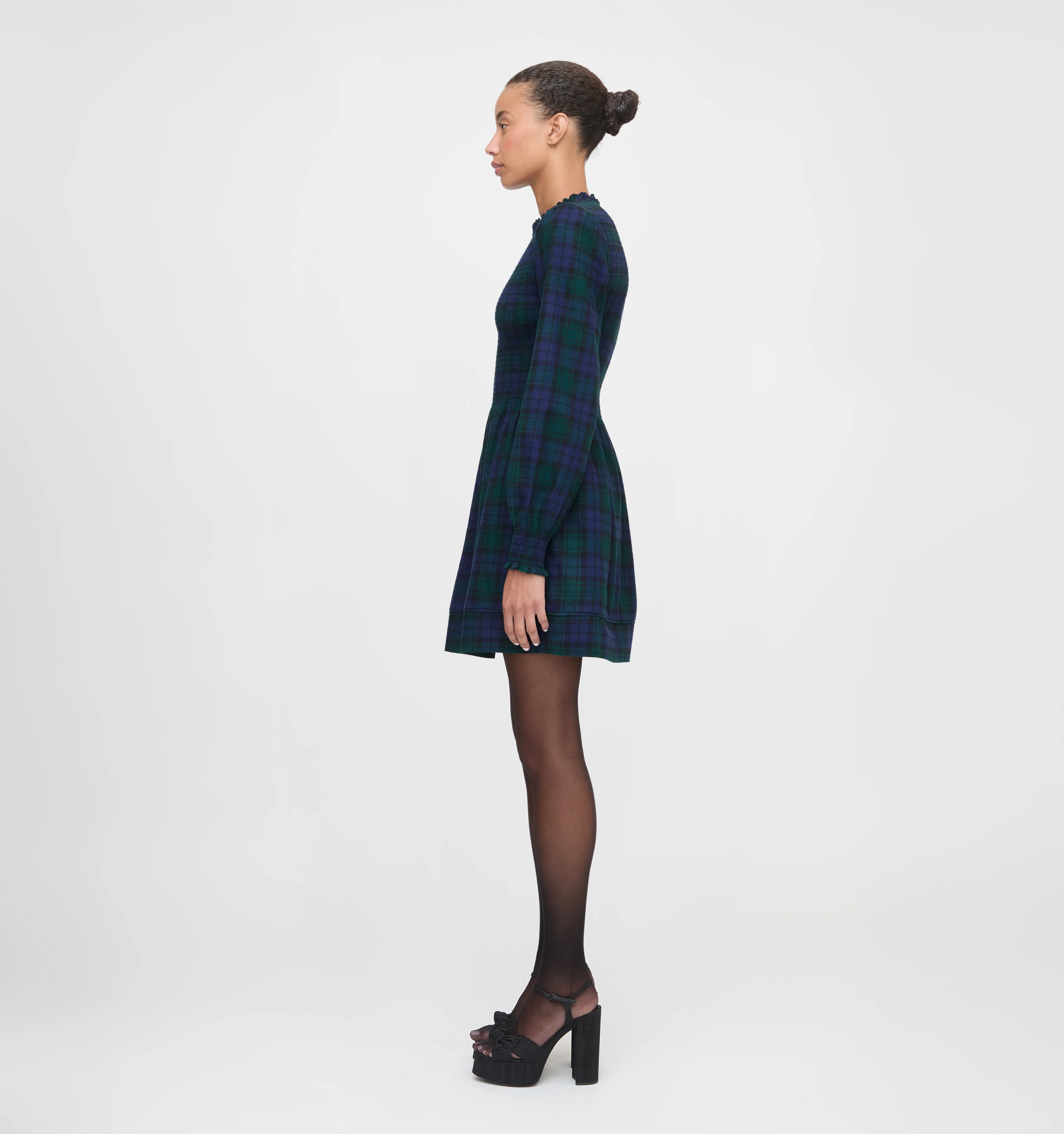 The Lilia Mini Nap Dress - Blackwatch Tartan - Image 3