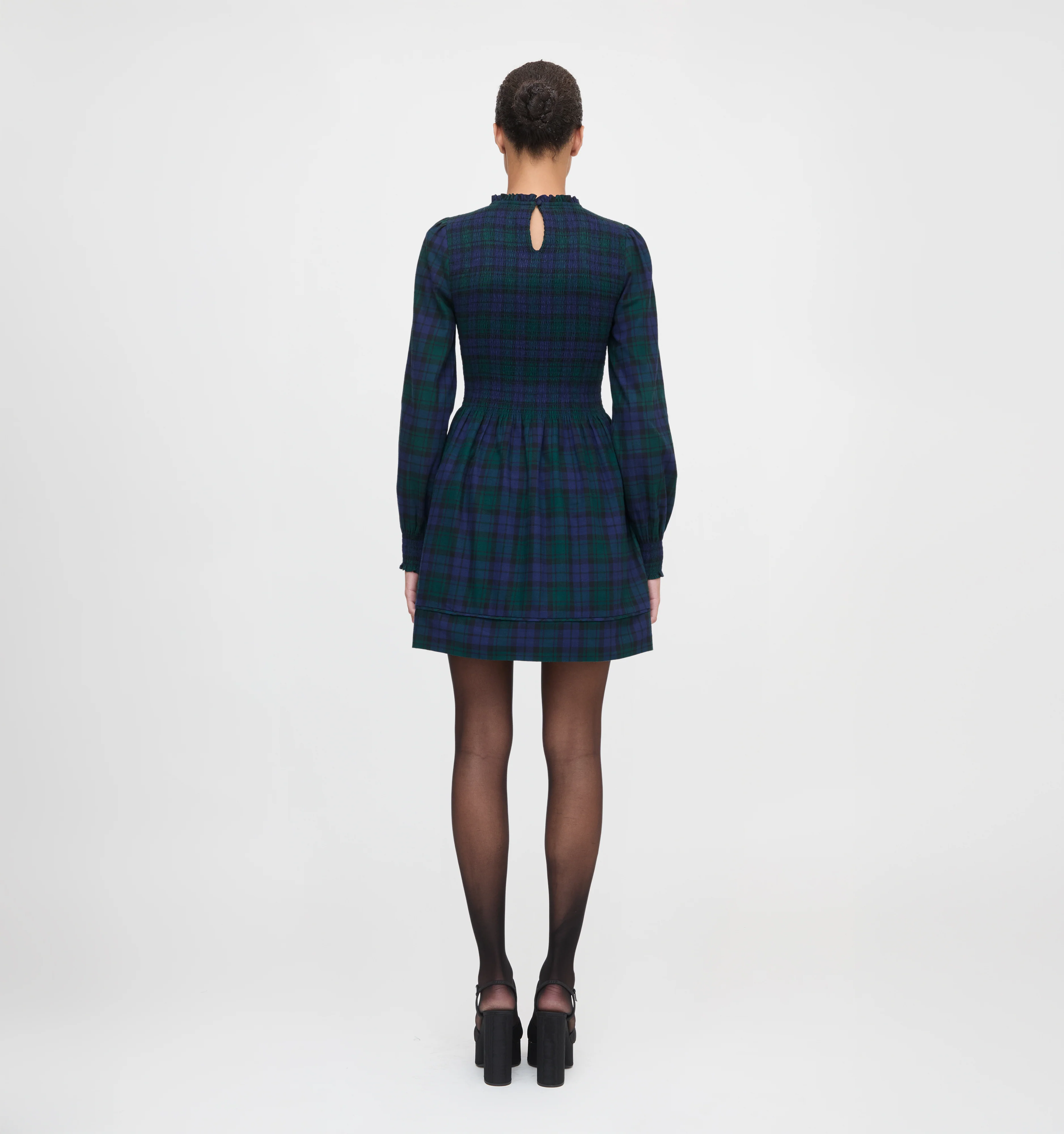 The Lilia Mini Nap Dress - Blackwatch Tartan - Image 4