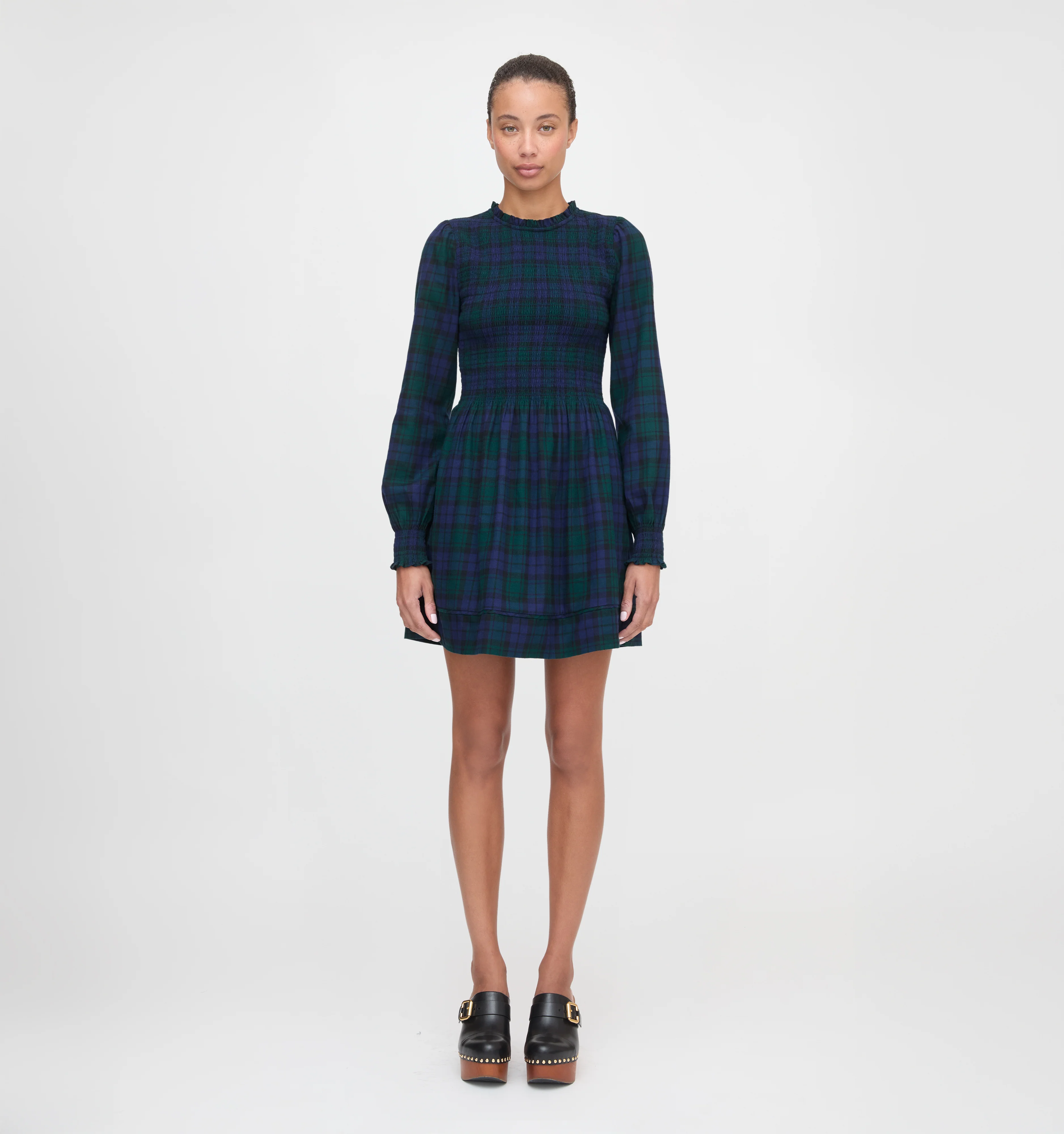 The Lilia Mini Nap Dress - Blackwatch Tartan - Image 5