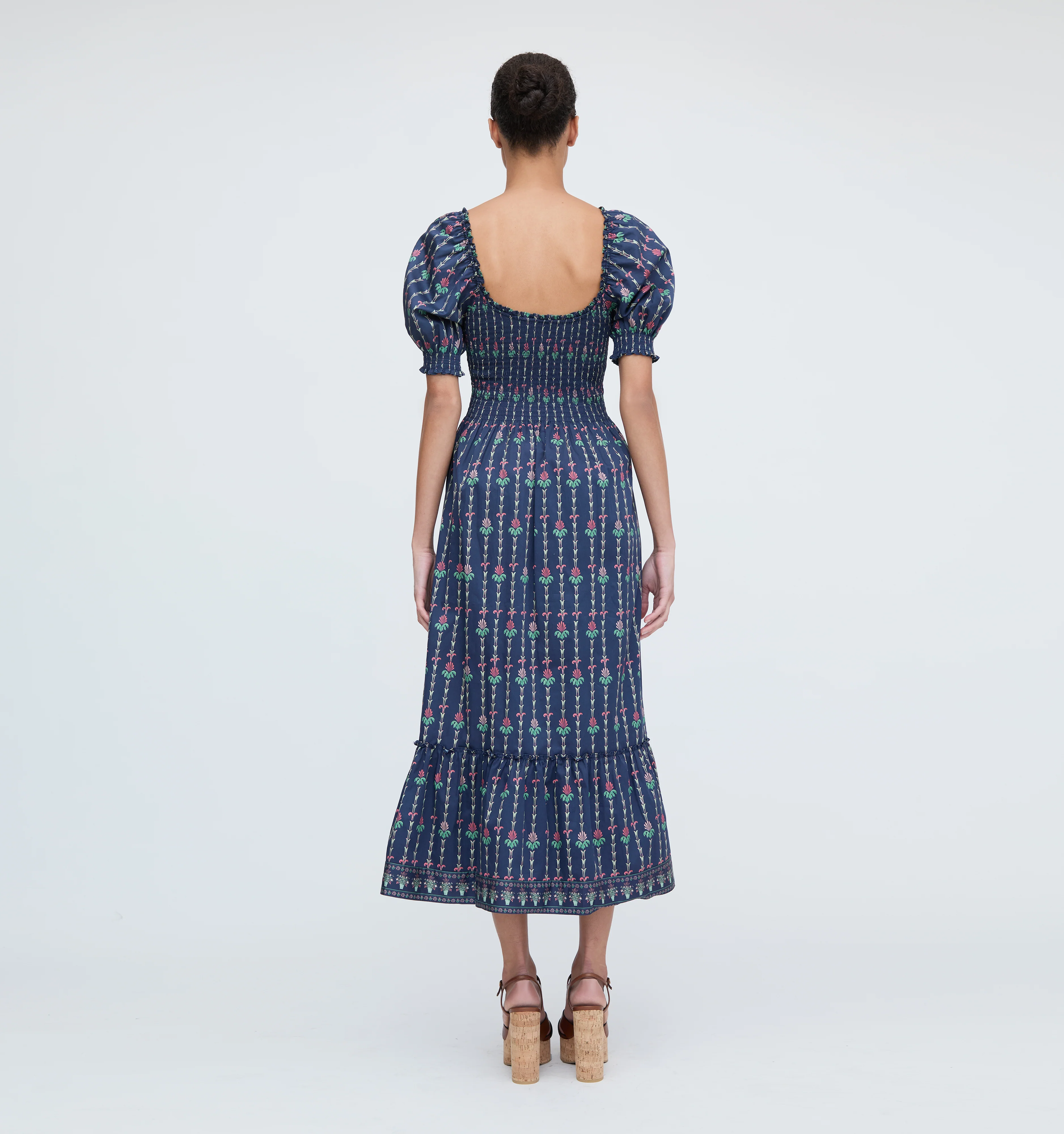 The Louisa Nap Dress - Navy Trailing Fern - Image 3