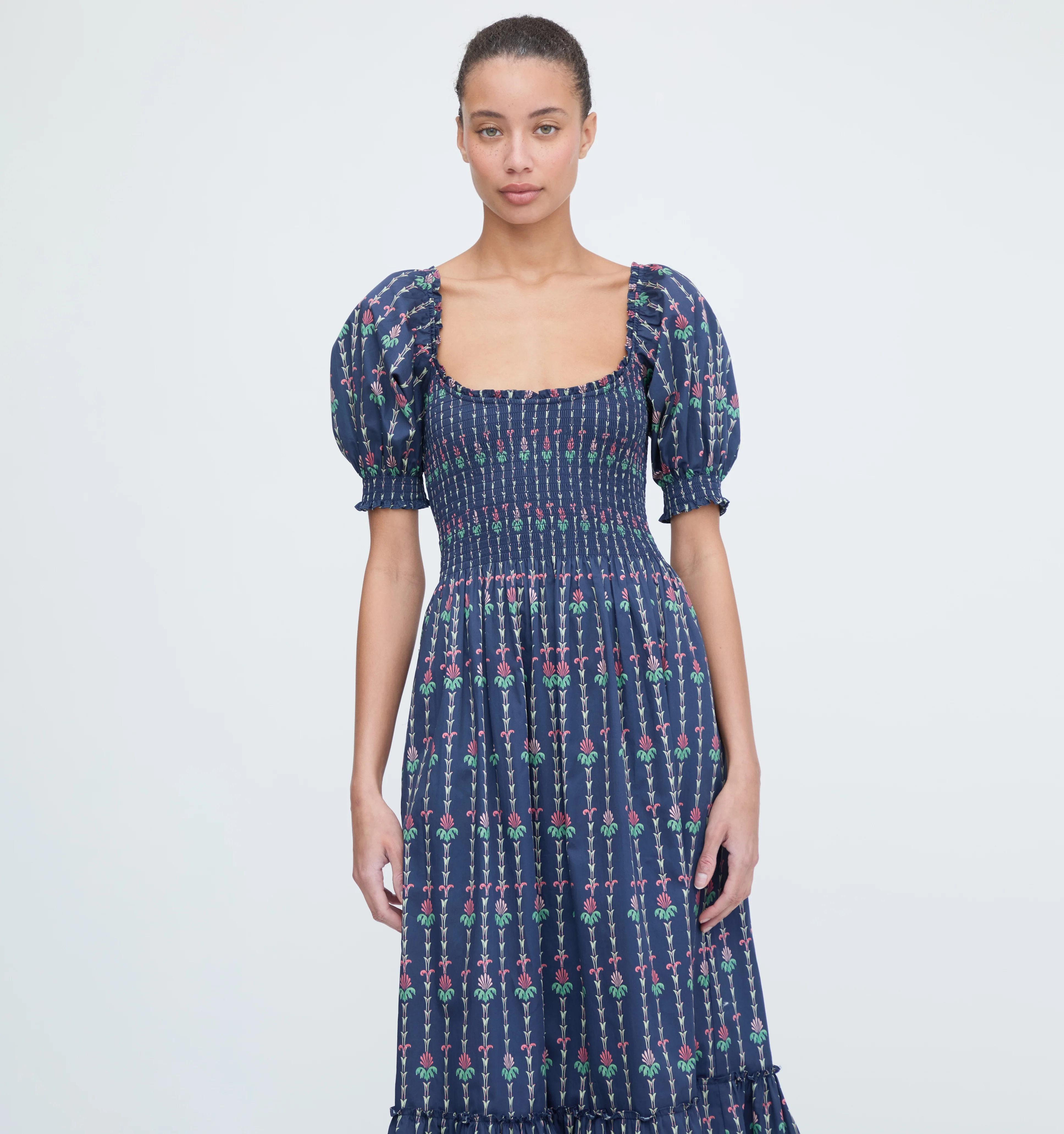 The Louisa Nap Dress - Navy Trailing Fern - Image 4