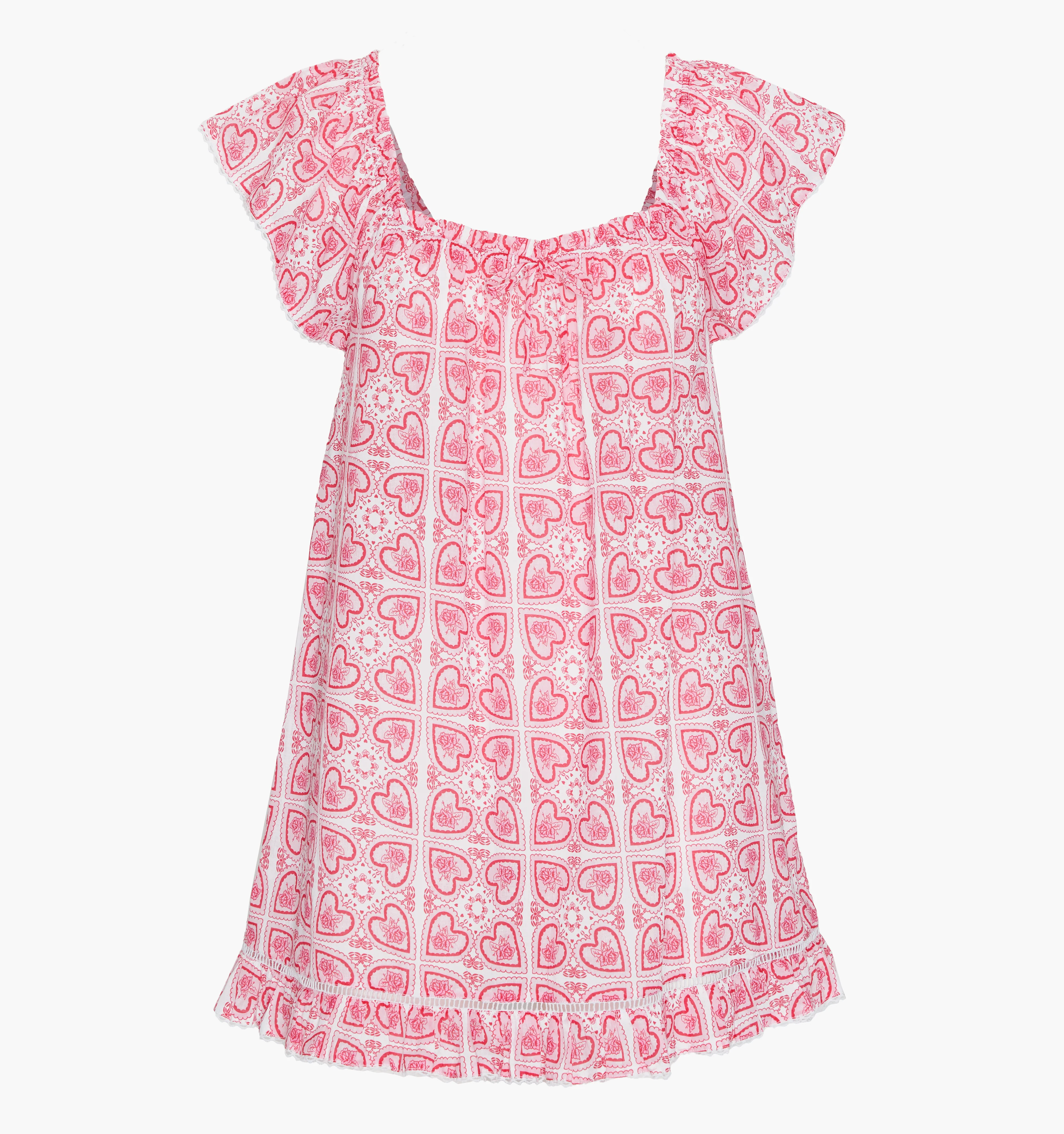 The Lucinda Nightgown - White Patchwork Doily Heart - Image 6